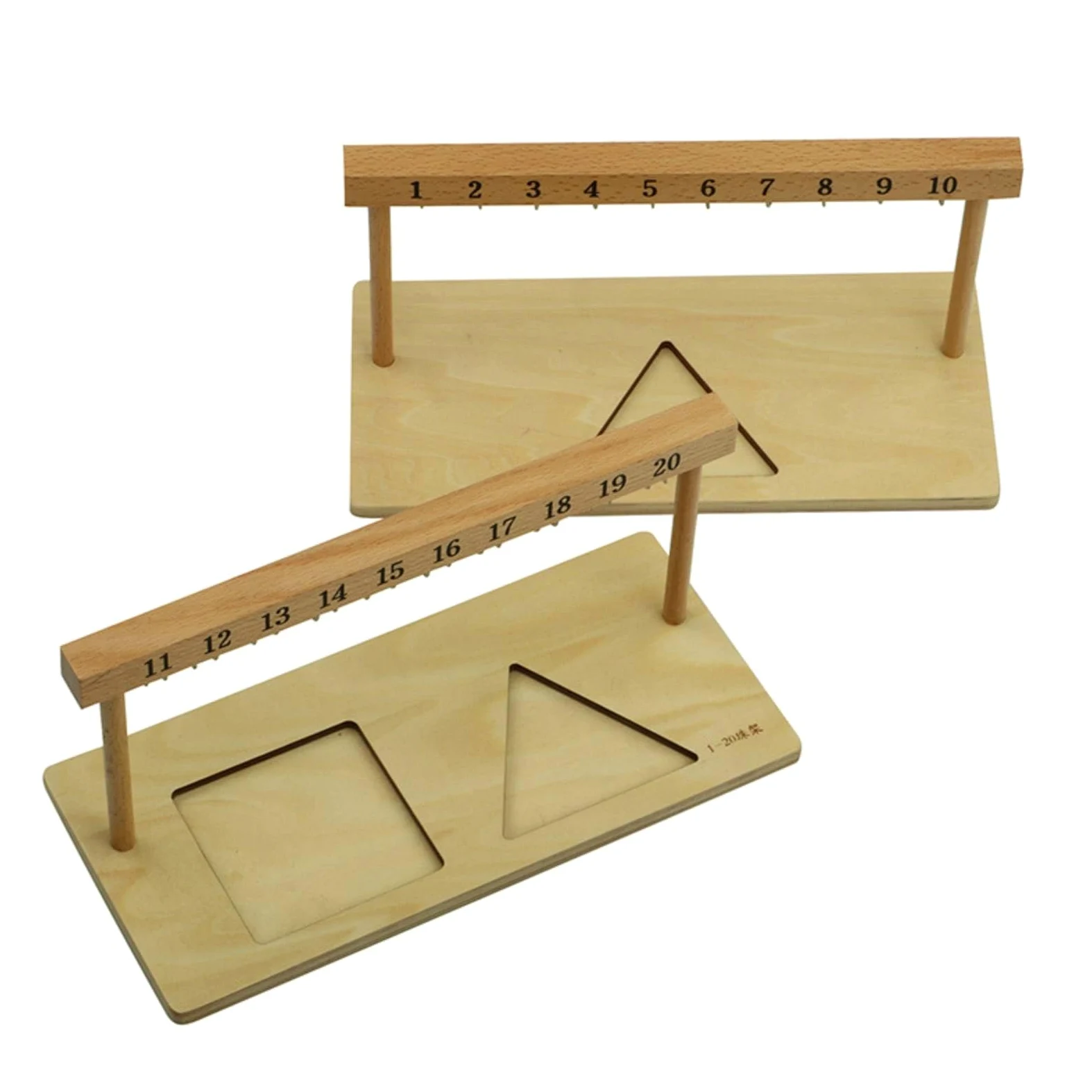 Colcolo Contatore di Perline per Bambini Abaco Telaio di Contare Gioco Educativo Giocattolo Didattico Cornice di Calcolo in Legno con Tagli a Forma Adatto per