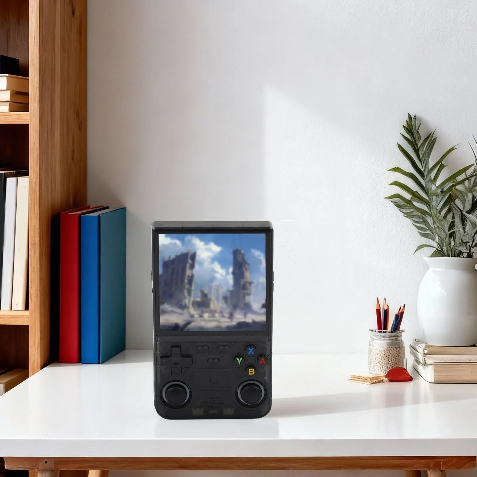 NexRen R36 Ultra 128 GB palmare console di gioco 4 pollici schermo HD retrò classico gioco portatile design ABS corpo per viaggi casa (Whtie)