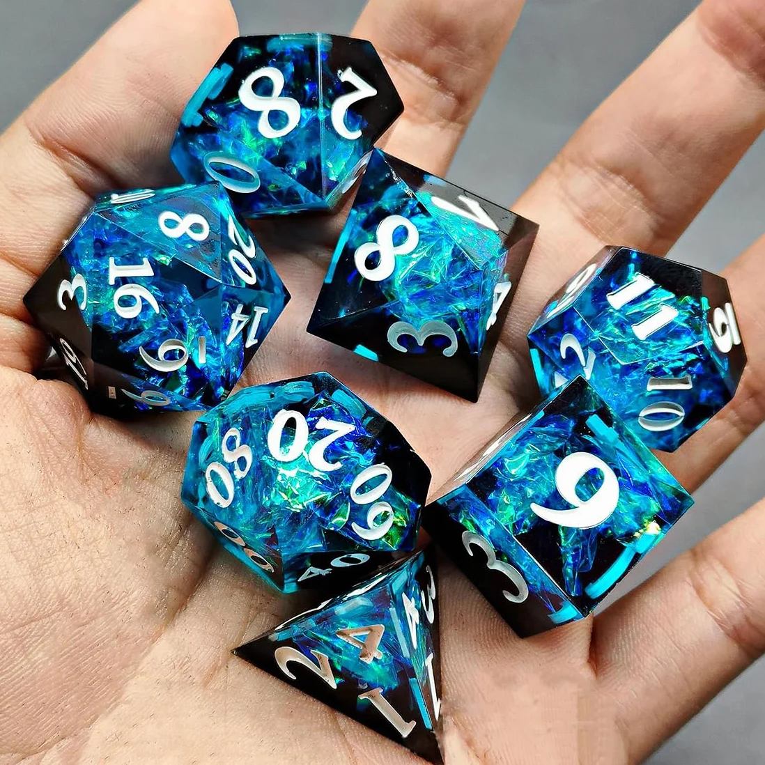 Stampi Silicone Dadi D&D, Stampo Dadi Poliedrici per Giochi di Società, Stampini Resina Epossidica Dadi Poliedrici, Dice Resin Molds per DND RPG MTG Dungeon and Dragons Gioco (Dadi D&D)