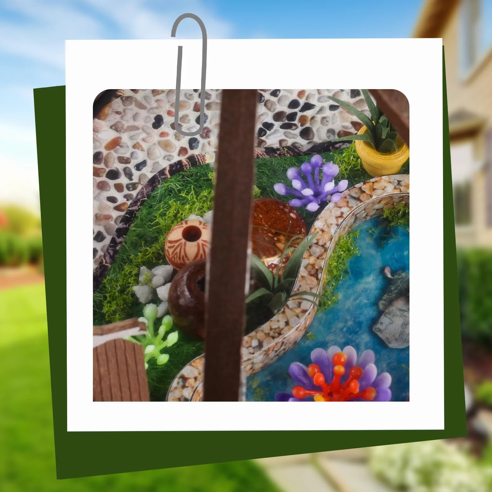 Cuteefun Kit DIY Casa in Miniatura per Adulti da Costruire, Modello di Mini Casa Fai-da-Te con Mobili Copertura e Strumenti, Idea Regali Artigianale Creativi per Il Regalo di Natale(Giardino Cielo)