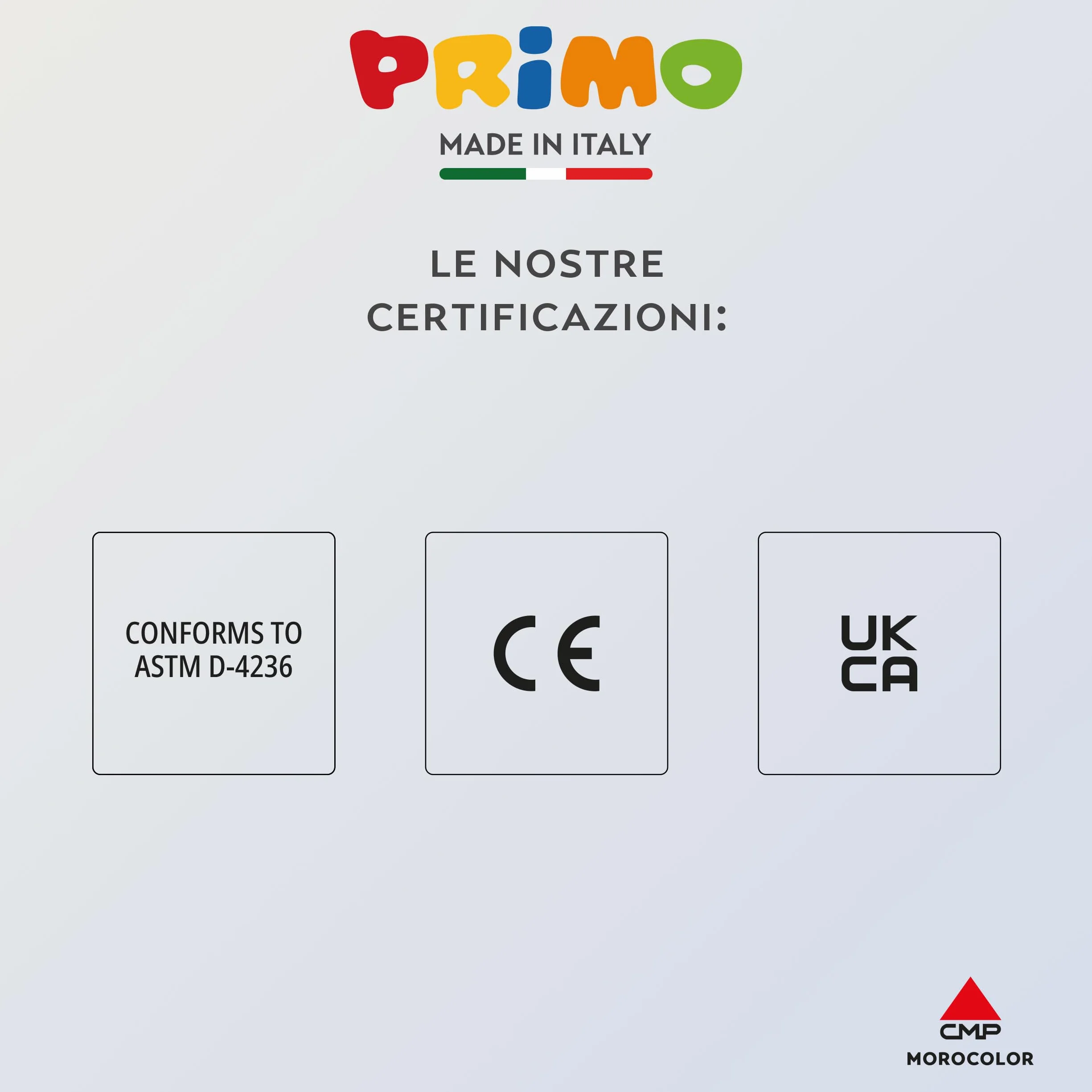 PRIMO Tempere Lavabili per Bambini 6 Colori 1L con Dosatore Pittura Carta Stoffa Vetro