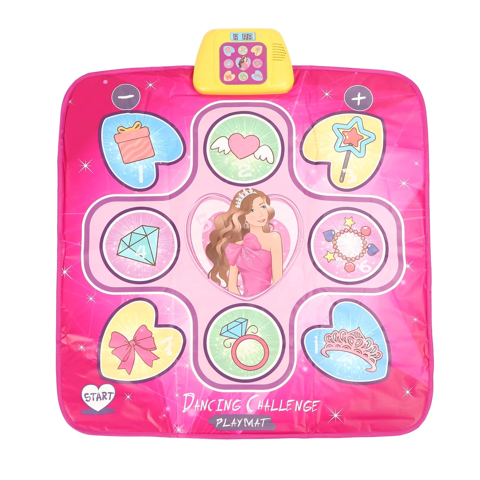 Fockety Tappetino da Ballo Elettronico per Bambini, Tappetino da Ballo Programmabile Wireless Antiscivolo da 35,4 Pollici Tappetino per Danza Ritmica per Esercizi, Tappetino da Gioco per