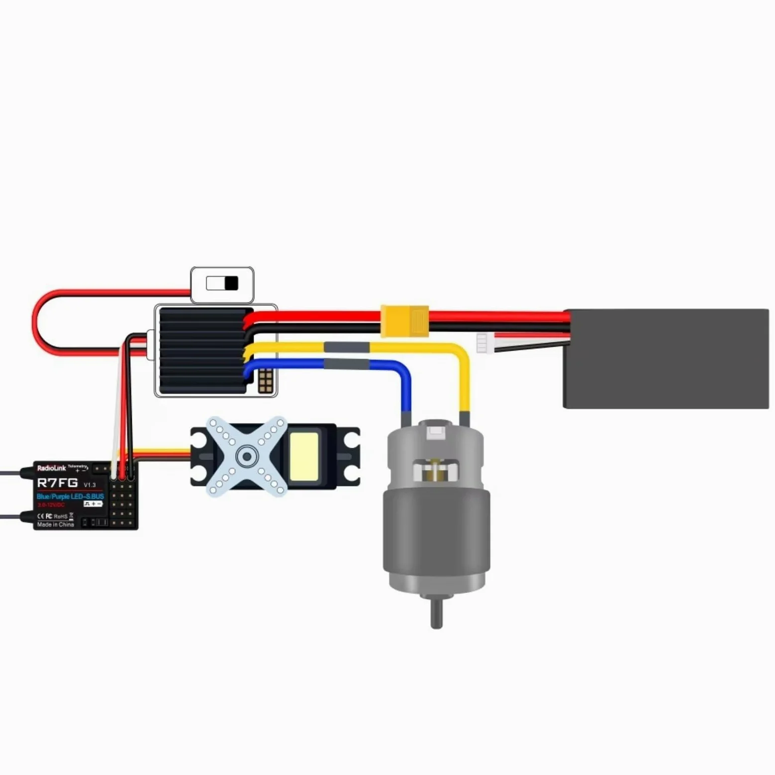 Veicolo ESC RC Per Traxxas Per SCX10 Per HSP Regolatore Di Velocità Impermeabile Con ESC Spazzolato 9030 90A Con BEC 5,5V/3A 7,5V/3A Per Auto Da Arrampicata