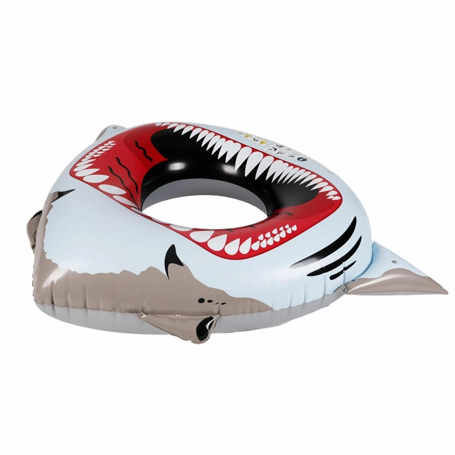 Tubo gonfiabile da piscina Decorazioni gonfiabili con motivo squalo | Galleggiante per piscina a forma di ciambella per Vacanze, Feste, Spiaggia, Acquatico, Lago, Fiume, Giardino Posteriore,
