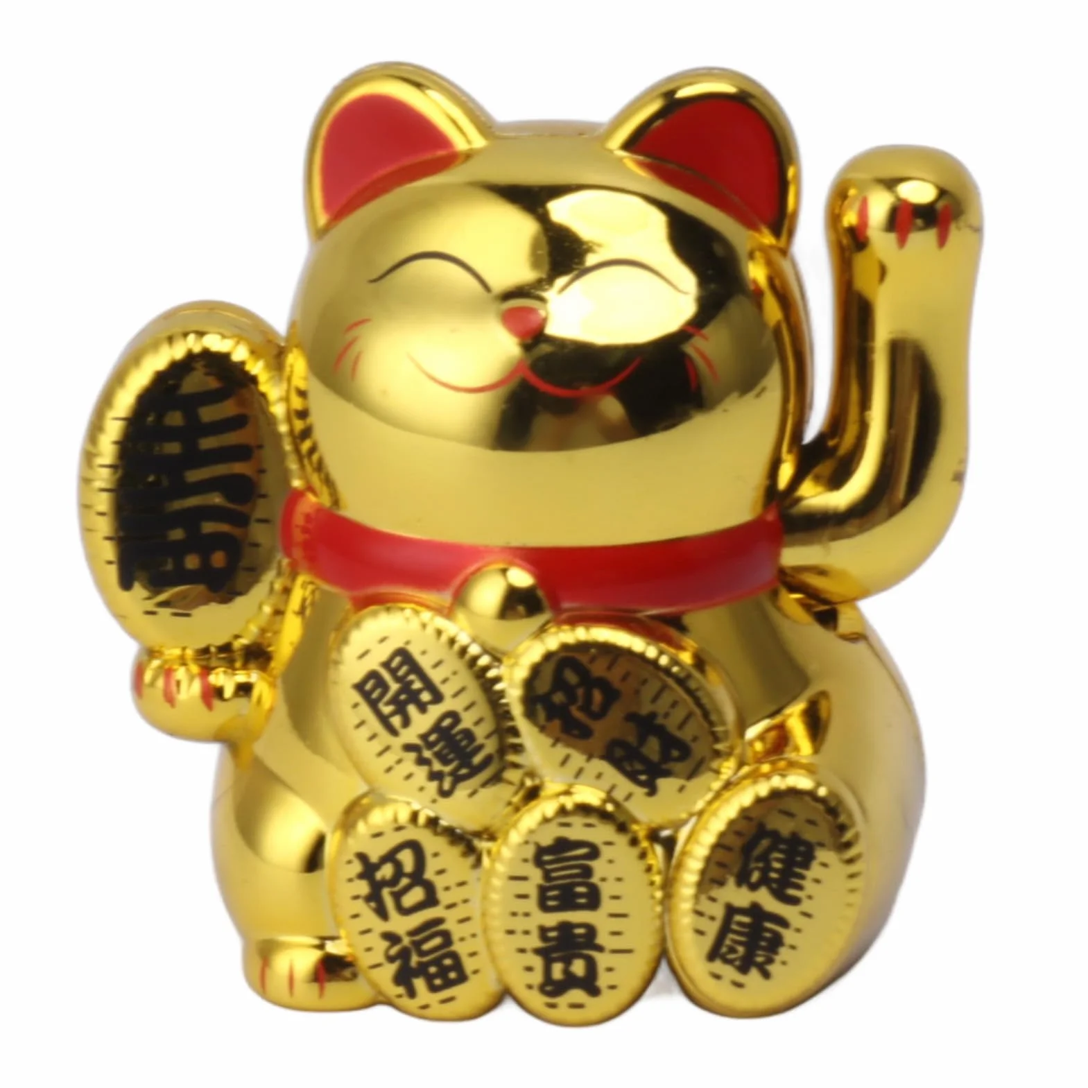 Gatto Fortunato Ad Energia Solare Braccio Agita Decorazione Home Office Auto Benedizione Apertura GOLD