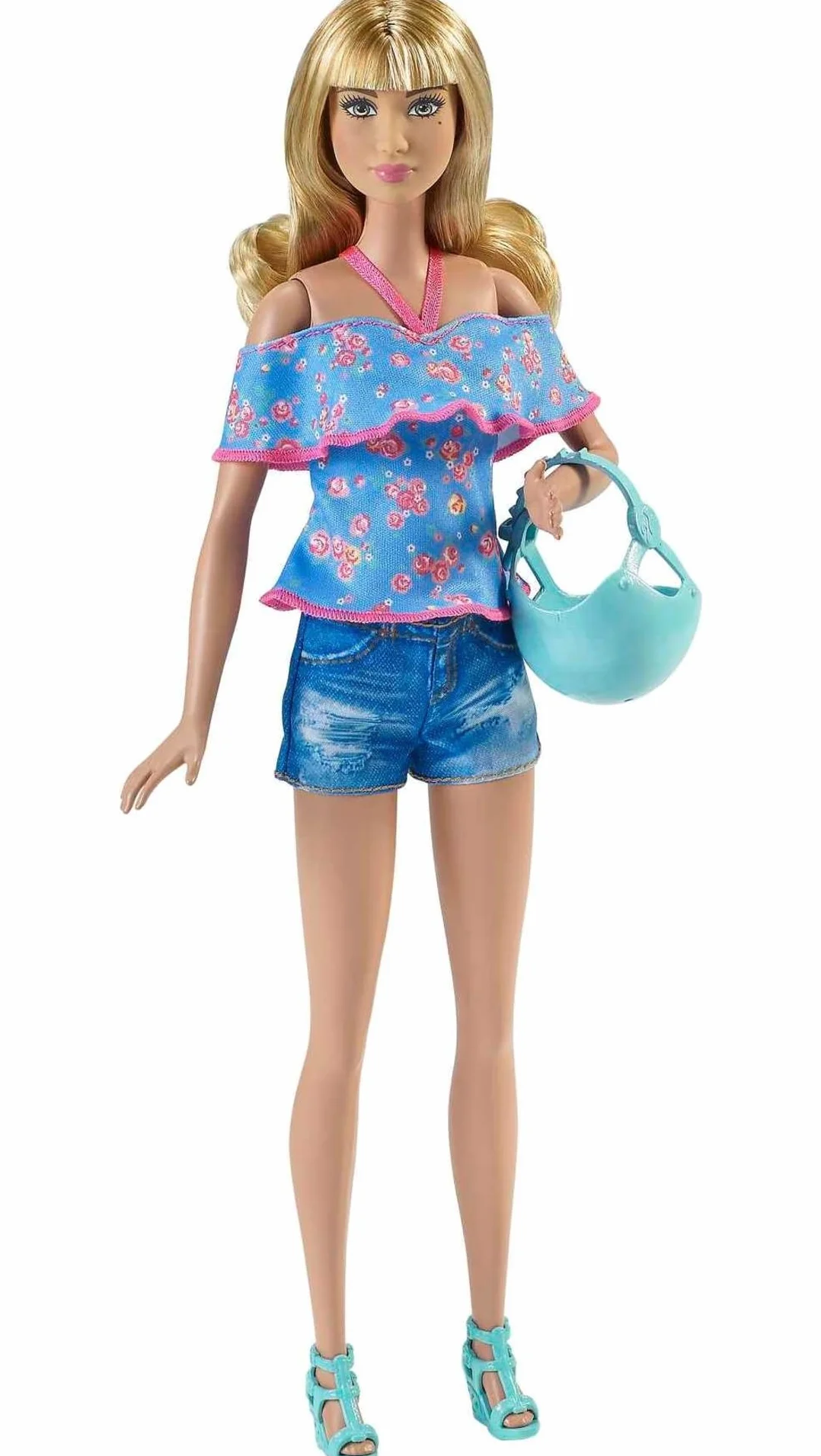 Barbie Bicicletta per Bambole con Casco e Accessori, Multicolore, Giocattolo per Bambini 3 + Anni, DVX55