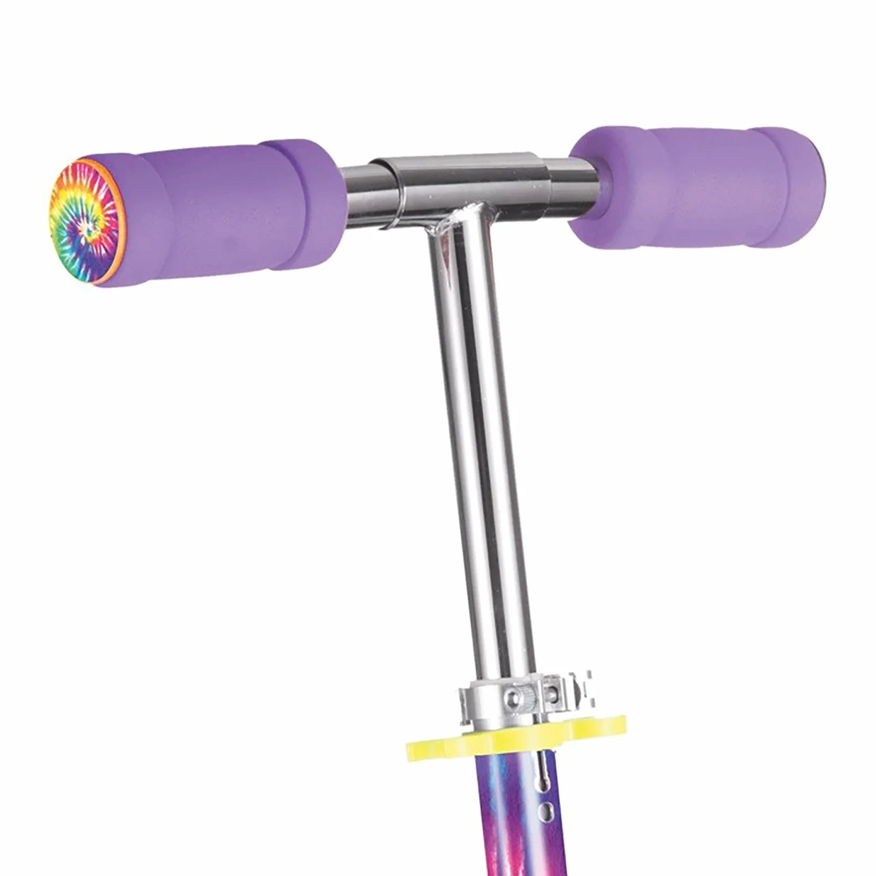 Ozbozz Monopattino pieghevole Tie Dye ruote luminose età 5 anni manubrio regolabile 72,4-82,5 cm