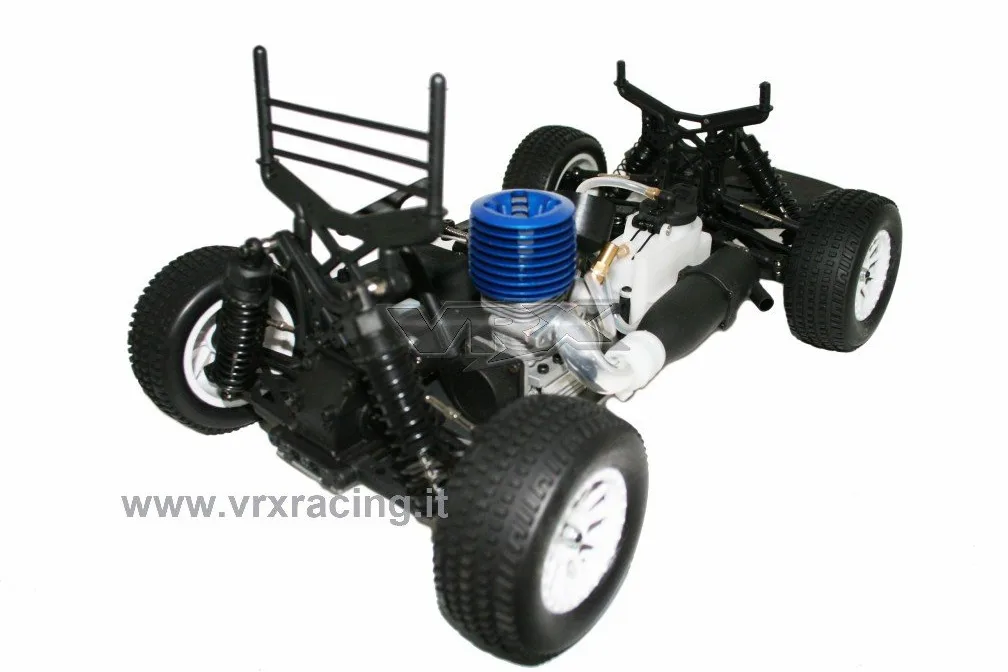 VRX Stradale Flash Rally 1/10 con motore a scoppio GO18 con cambio 1 marcia N1 con telaio in metallo radio 2.4ghz 4WD RTR carrozzeria blu R0159