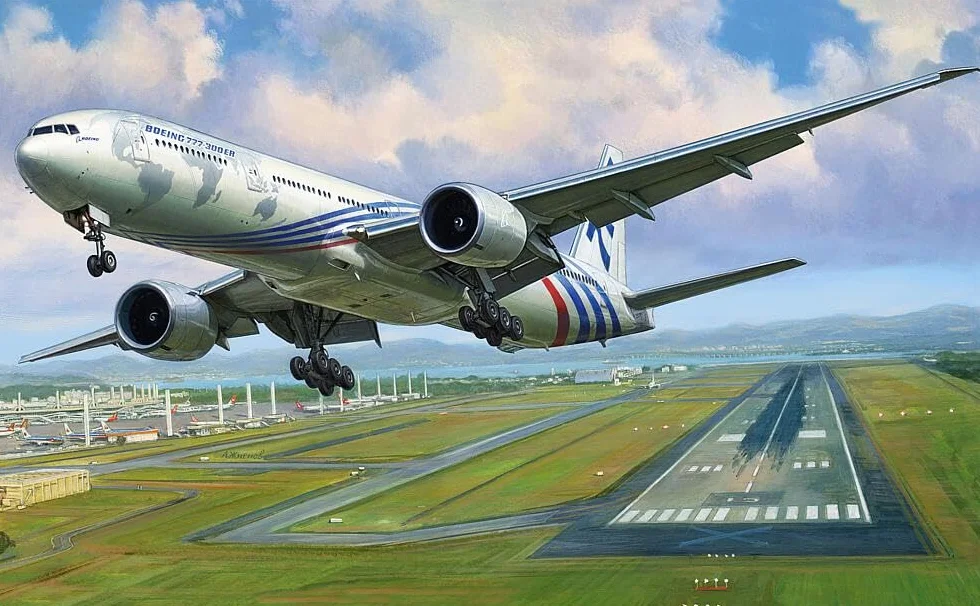 Zvezda Modellino Aereo Boeing 777-300 144/1-7012 ER-Kit per modellismo, in plastica