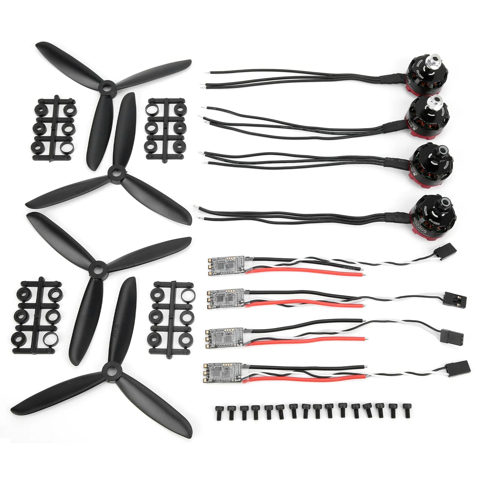 2205 2300 KV Lega di Alluminio CW CCW Motore RC Drone Kit Motore Set RC Accessorio di Ricambio per Drone Racing
