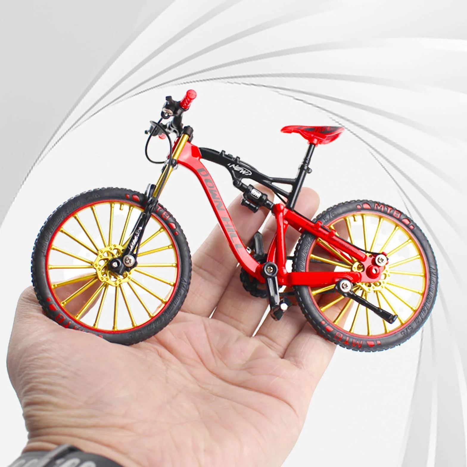 Giocattolo Mini Bici 1:10,Modellino di Bicicletta in Lega,Modello Mini Bici,Finger Mountain bike,mini bike,Della Bicicletta Della Lega Modellin Per l'insegnamento,Ufficio,Club,Casa