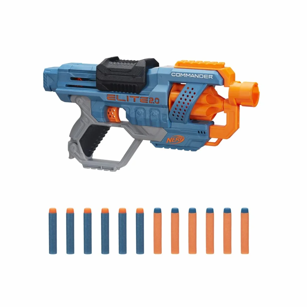 Hasbro Nerf Elite 2.0 Commander Blaster z Tamburo Rotante 12 Dardi