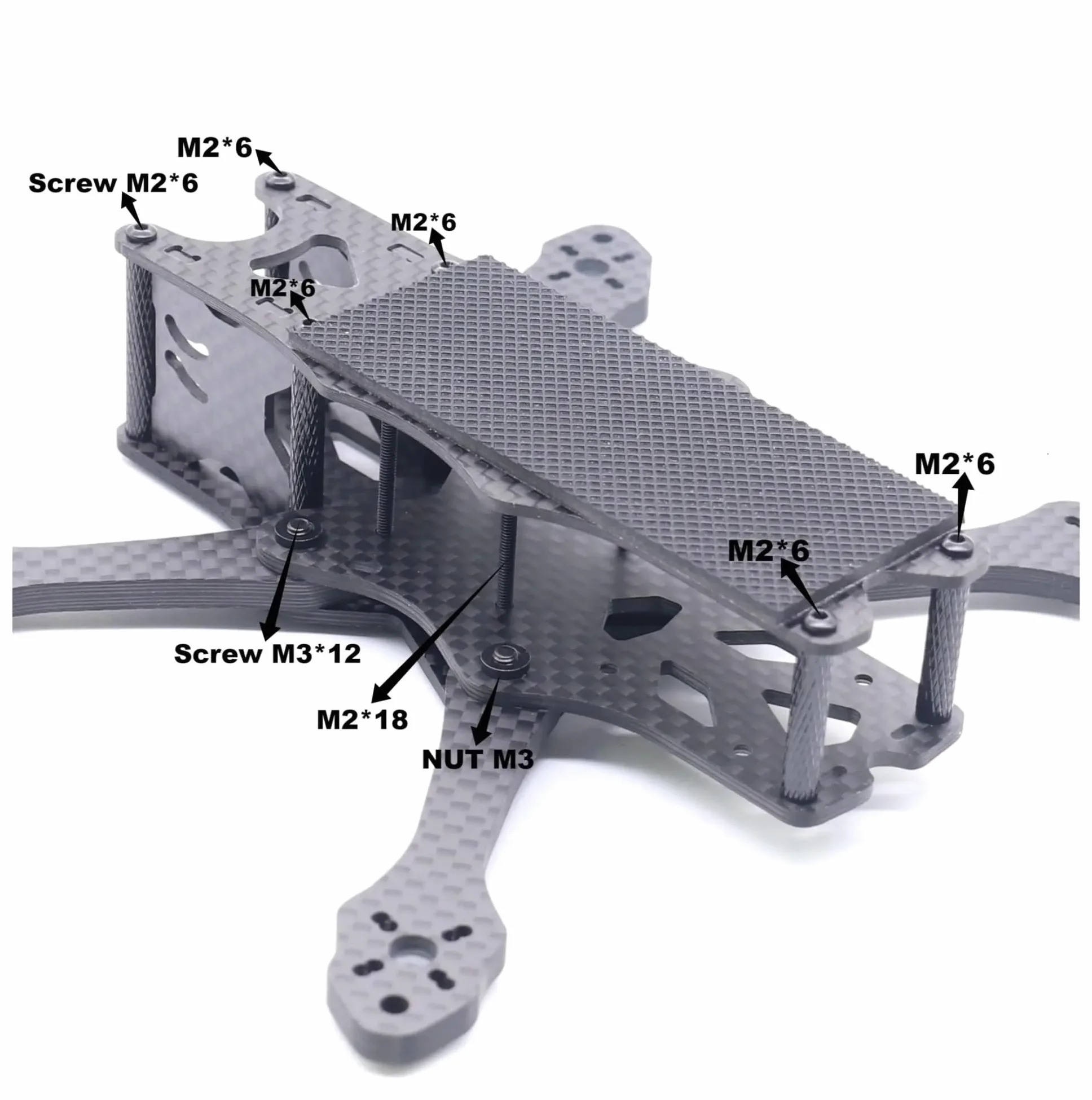 Compatibile Con MINI Kit Telaio In Fibra Di Carbonio Da 3 Pollici 150 Mm Con Bracci Di Spessore 4 Mm For Quadricotteri FPV Freestyle RC Racing Drone(3inch Frame)