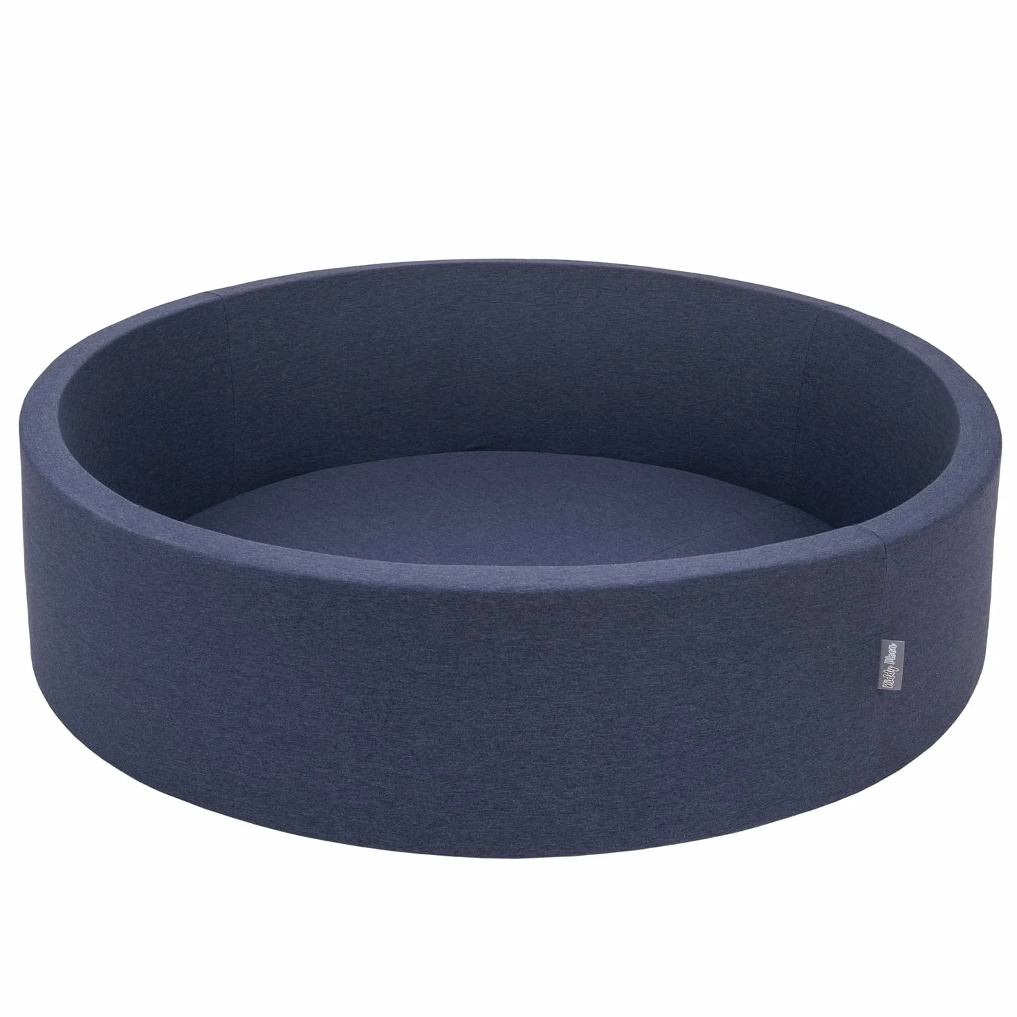 KiddyMoon Piscina di Palline 120X30cm/SENZA Palline Colorate Grande Tondo per Bambini, Fabbricato in EU, Blu Scuro:-