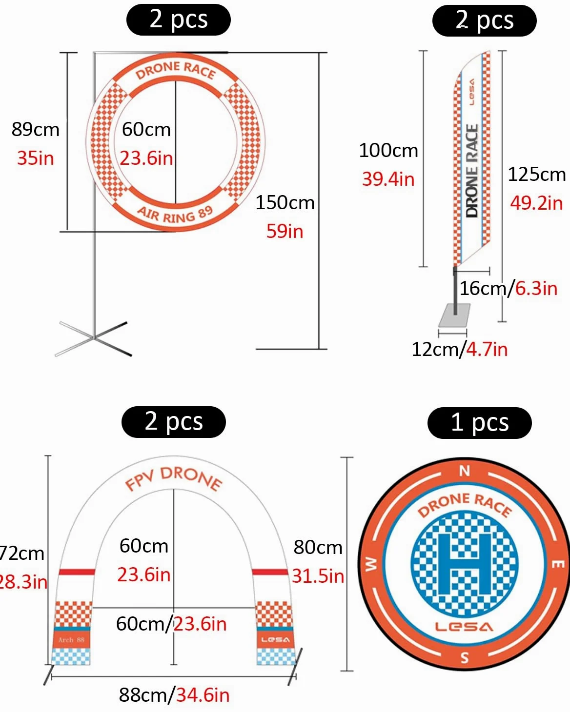 Drone Obstacle Course Accessori per addestramento e pratica di volo