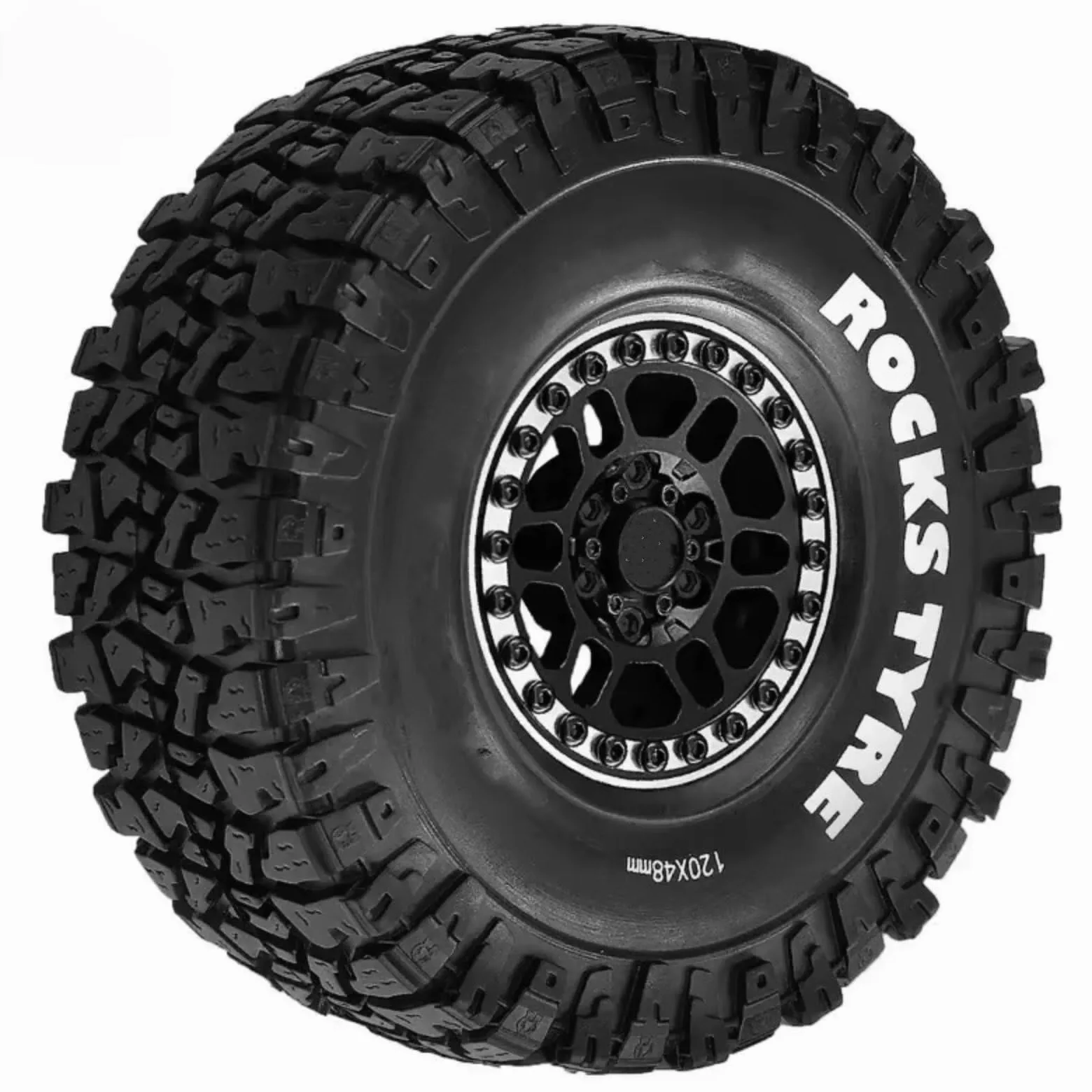 Beadlock Ruote Pneumatici In Gomma Metallo Per Traxxas Per TRX4 Per Axial Per SCX10 II III Per Redcat Gen 8 1/10 RC Auto Crawler Aggiornamenti Parti Ricambi Crawler RC