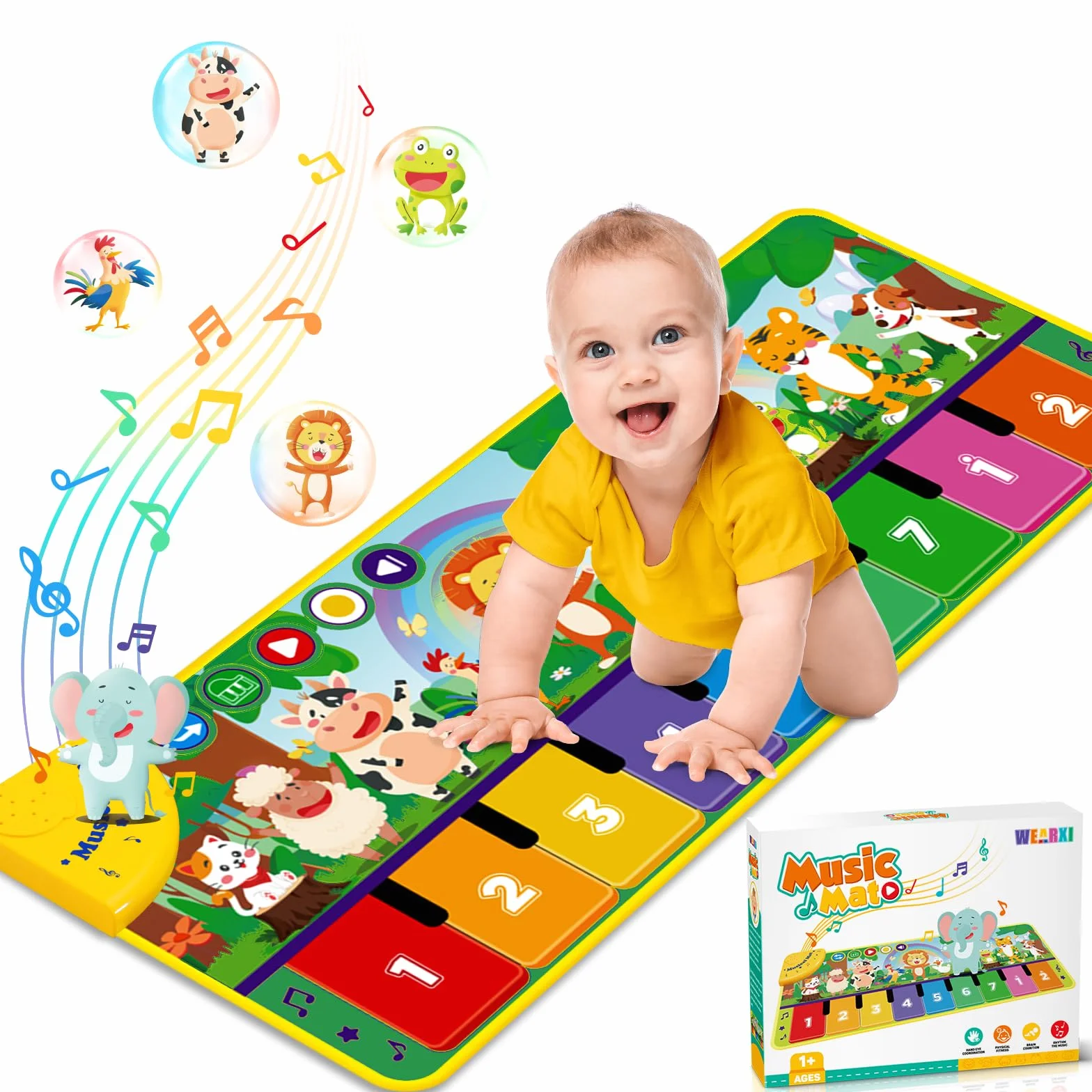 WEARXI Tappeto Musicale Regalo Bambino 1 Anno Giocattoli Bambini 1-5 Anni