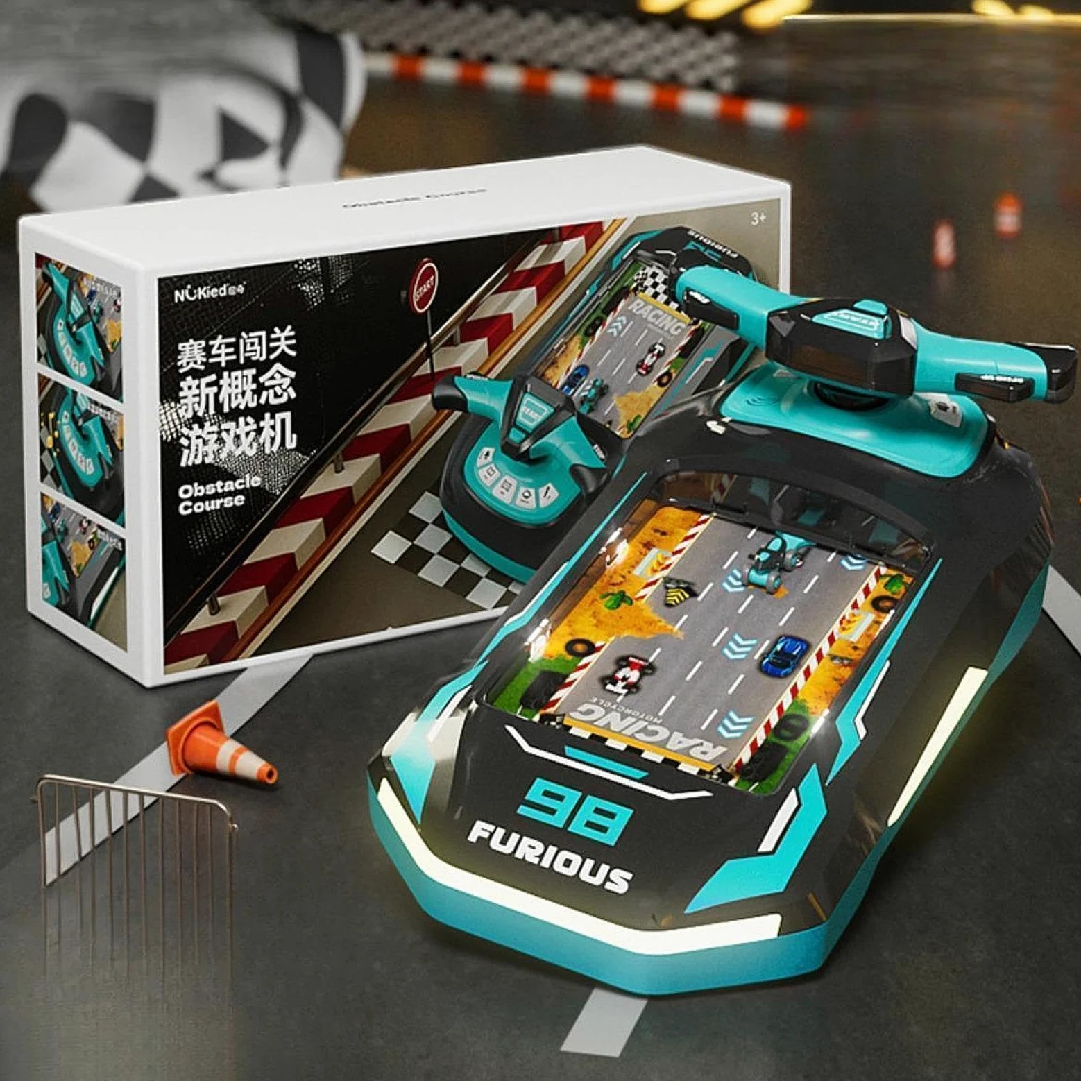Volante Giocattolo Musicale Educativo Interattivo Simulazione di Guida Gioco con Suono Materiale PP Adatto per La Stanza Dei Bambini, Ricaricabile Blu, Taglia unica bambino