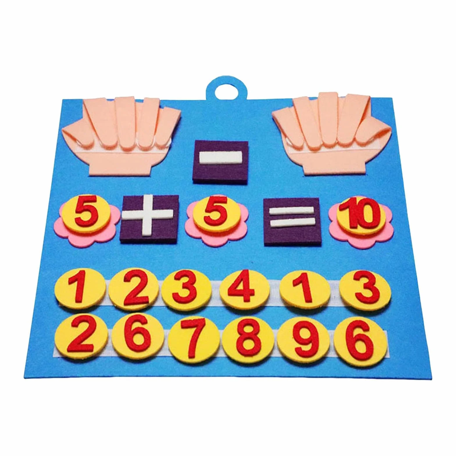 Giocattolo con i numeri - Imparare i numeri Tabellone in feltro per dita, manipolatori pr la scuola materna, Manipolatori matematici prescolari per l'educazione precoce, Addizioni e sottrazioni, Asil