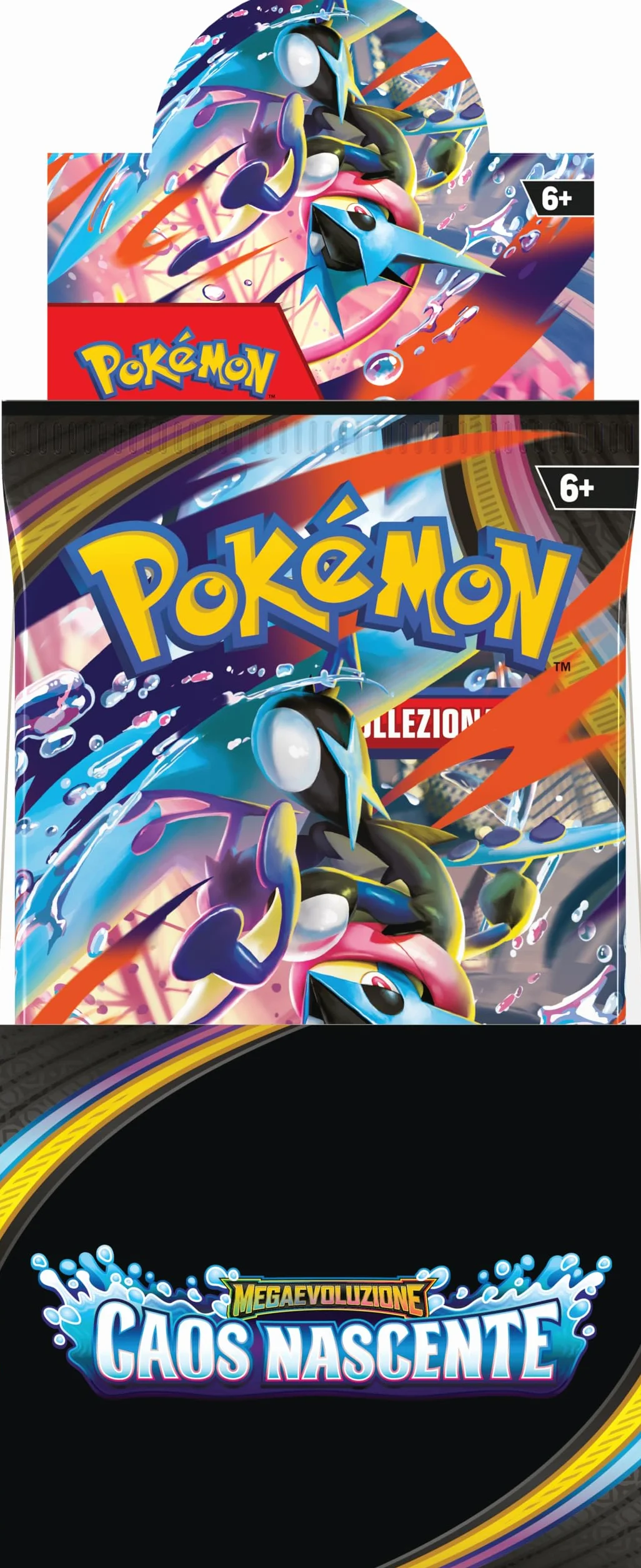 Pokémon: espositore di buste dell’espansione Megaevoluzione - Caos Nascente del GCC Pokémon (18 buste di espansione), Edizione in Italiano