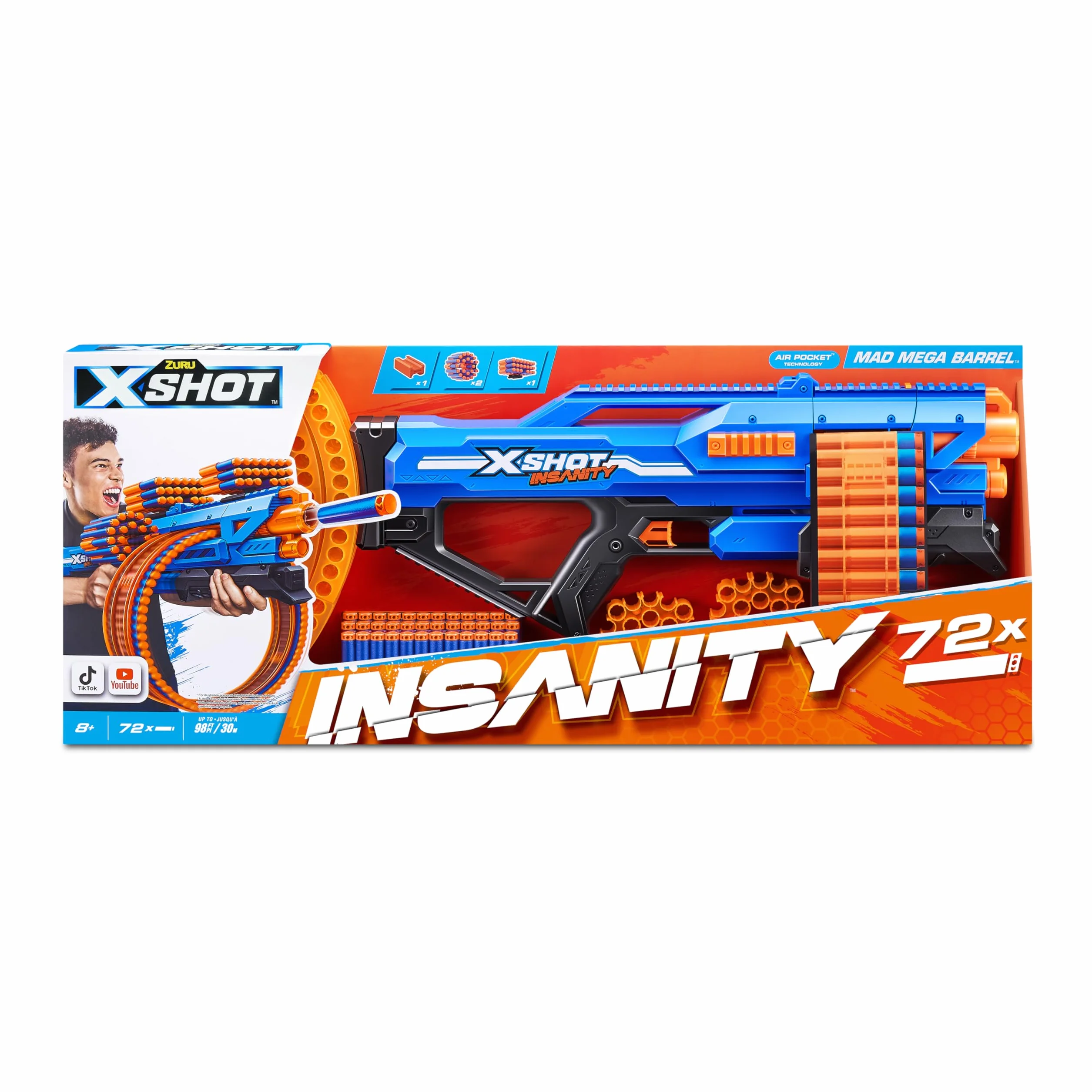 Zuru XSHOT Insanity Mega Barrel 72 freccette