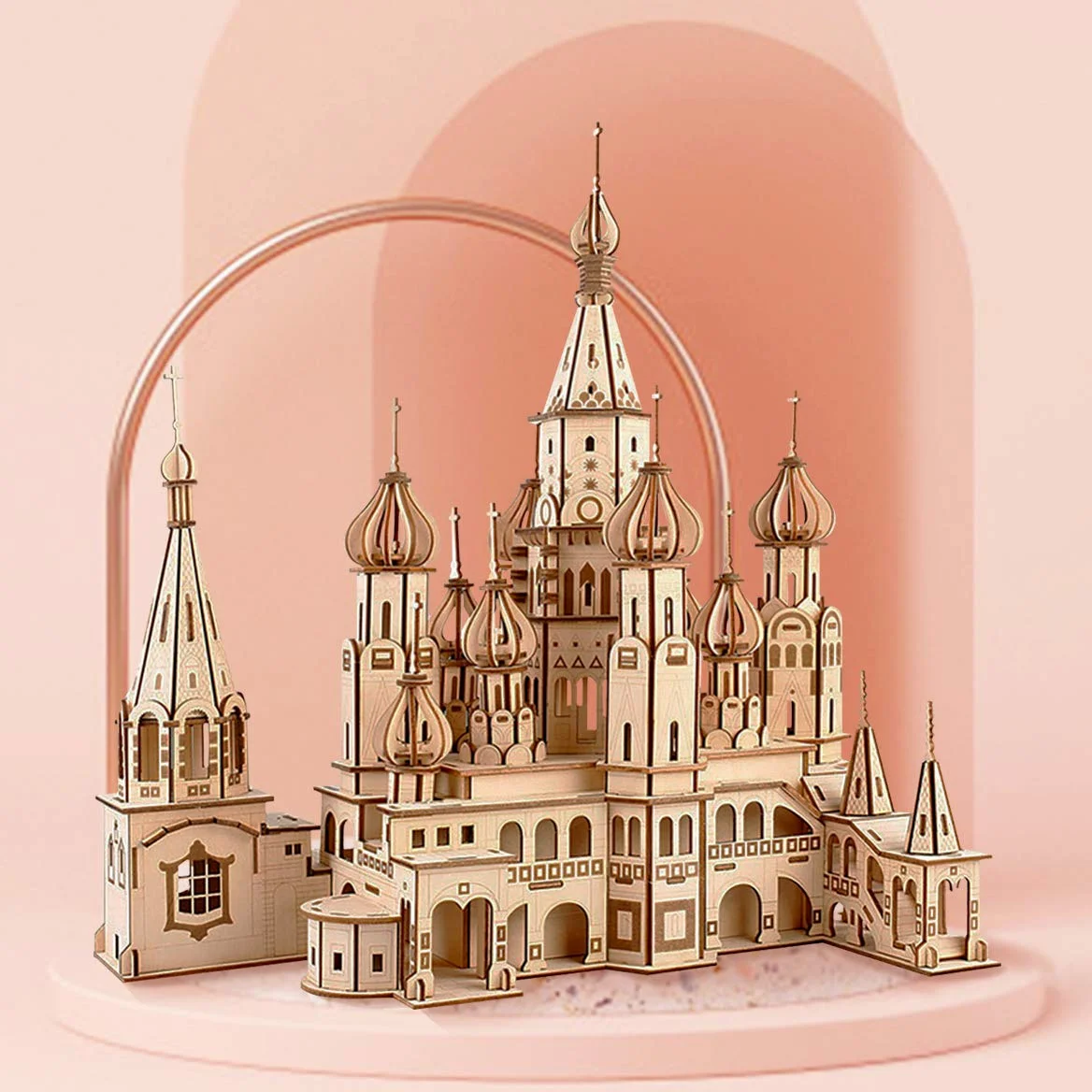 GuDoQi Puzzle 3D Legno, Modellini Cattedrale di San Basilio da Costruire, Costruzioni Legno, Kit Fai da Te Creativo per Modellismo Architettura, Idee Regalo Uomo e Donna, Passatempi per Adulti