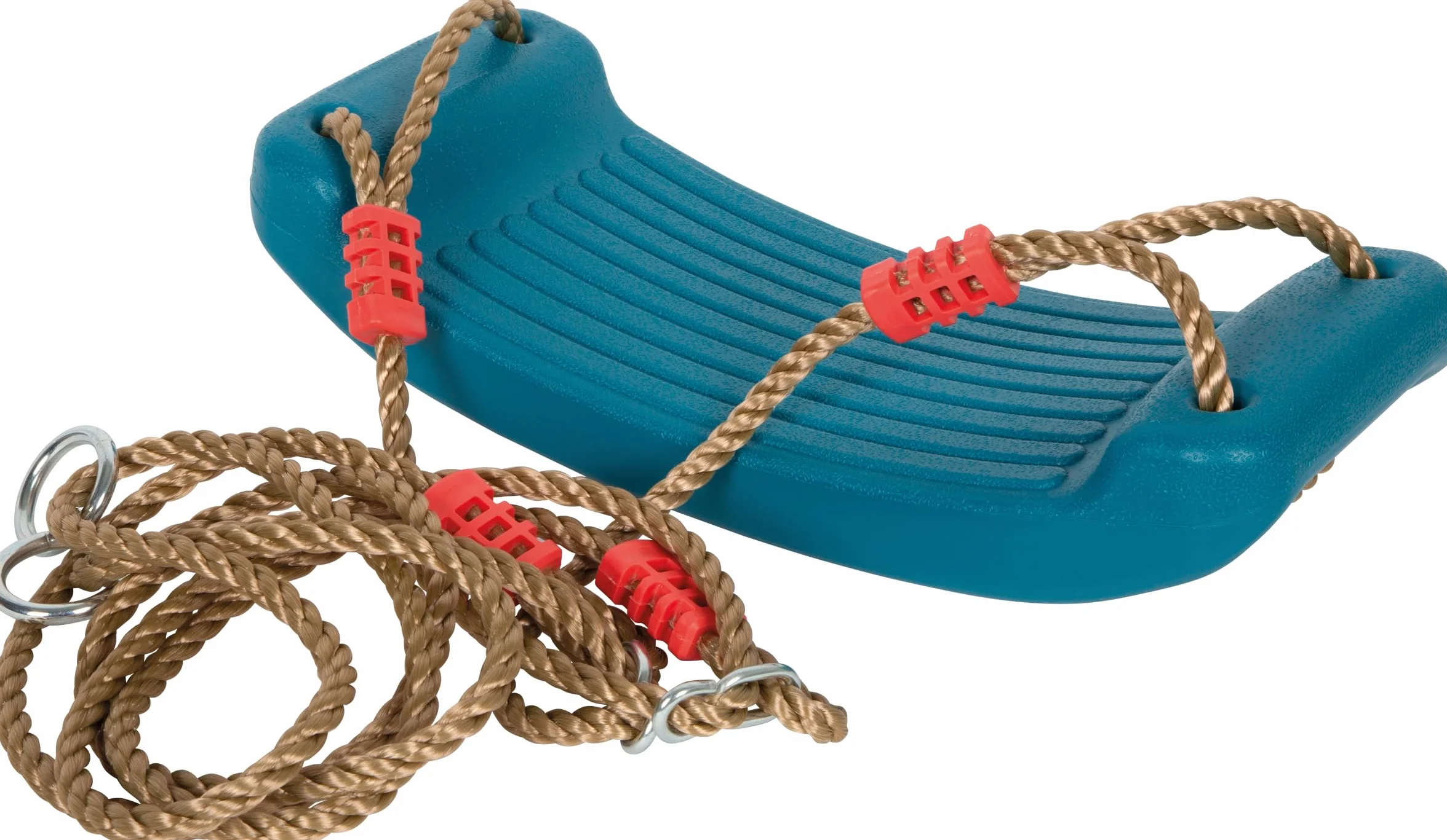 small foot Altalena blu, con sedile resistente alle intemperie e corde in plastica resistenti, regolabili in lunghezza, per bambini dai 3 anni, 12793