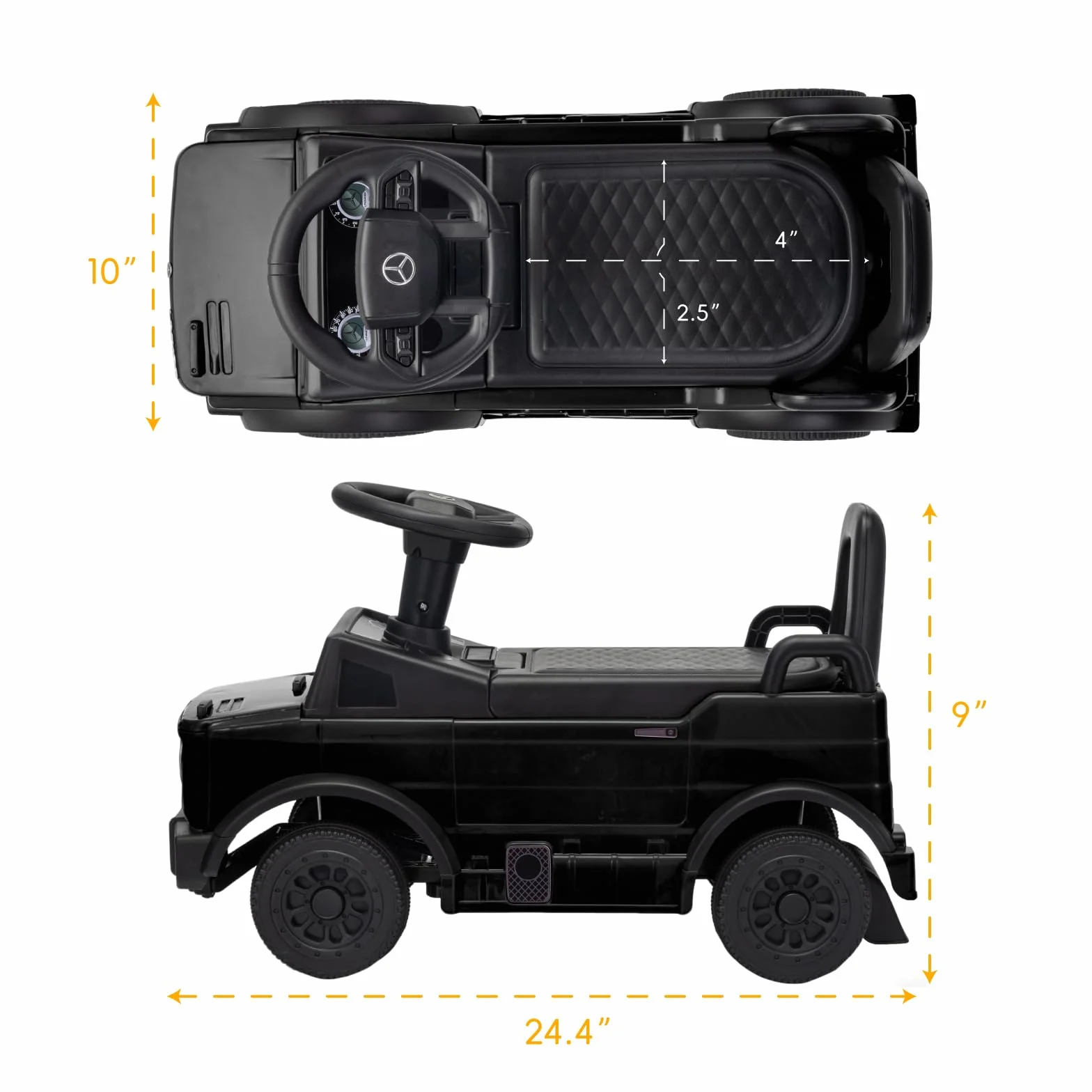 Macchina Cavalcabile Bambini Mercedes-Benz Unimog Licenza, Primi Passi 1-2 Anni Auto Glissante Bianco