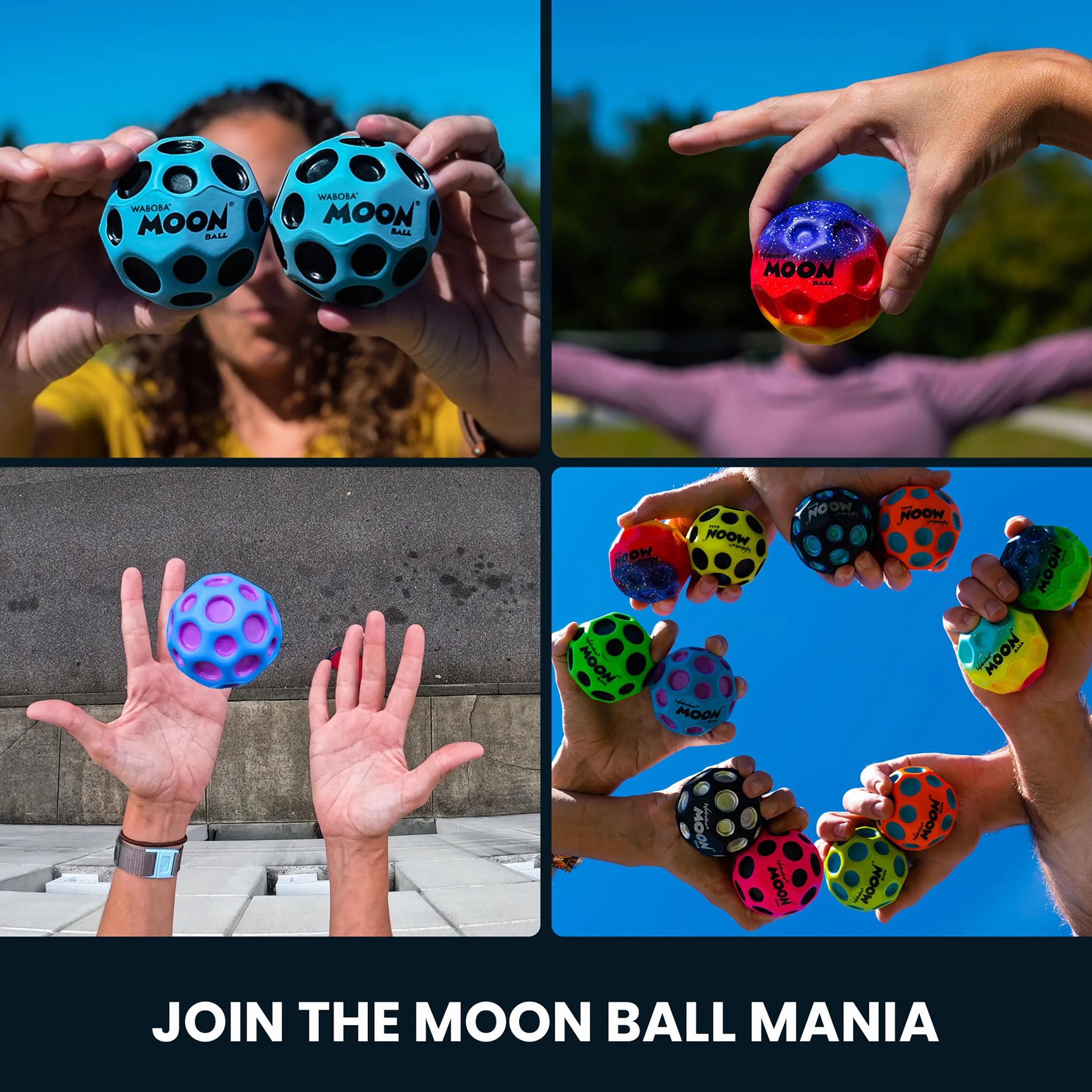 Waboba Moonshine Ball, Light Up Moon Ball, Hyper Bouncy Glow in The Dark, Extra Bounce Land Ball