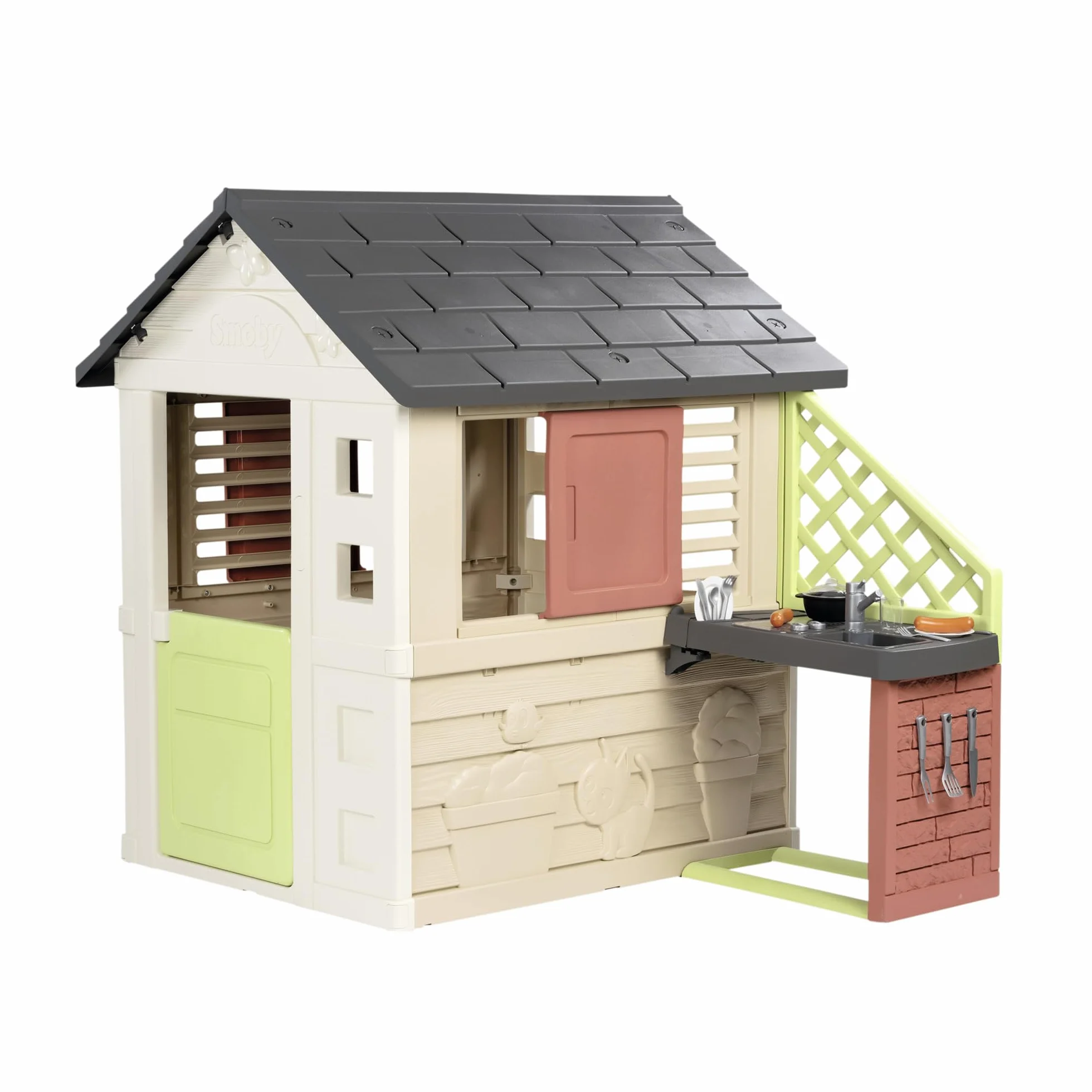 Smoby - Life Casetta Natura con cucina, dai 2 anni, con accessori, 7600810739