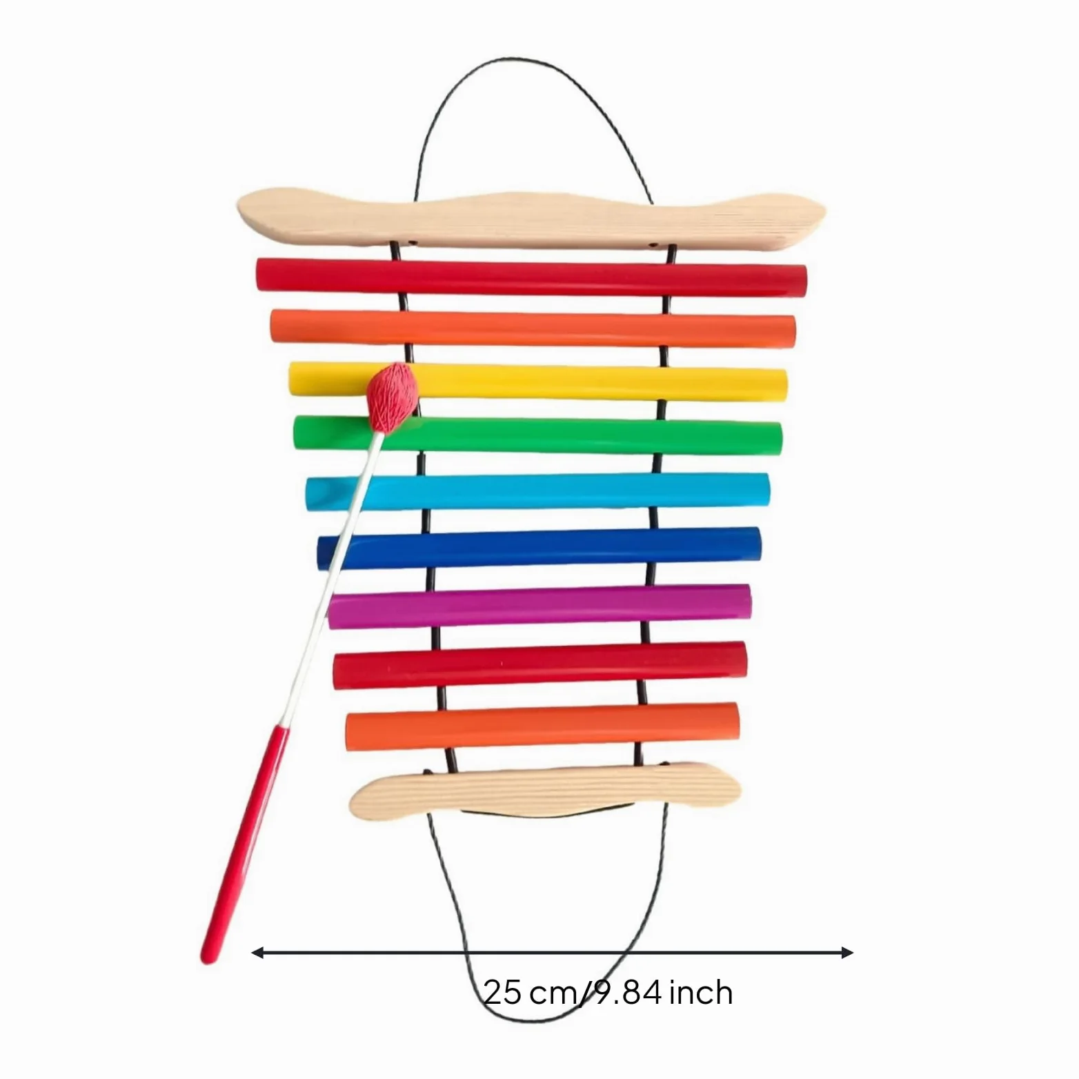 Amagogo Glockenspiel Bambini Xilofono Strumento Percussione Giocattolo Didattico Campanello in Legno E Metallo con Mazzuolo Bicolore Maneggevole Adatto per , Multicolore