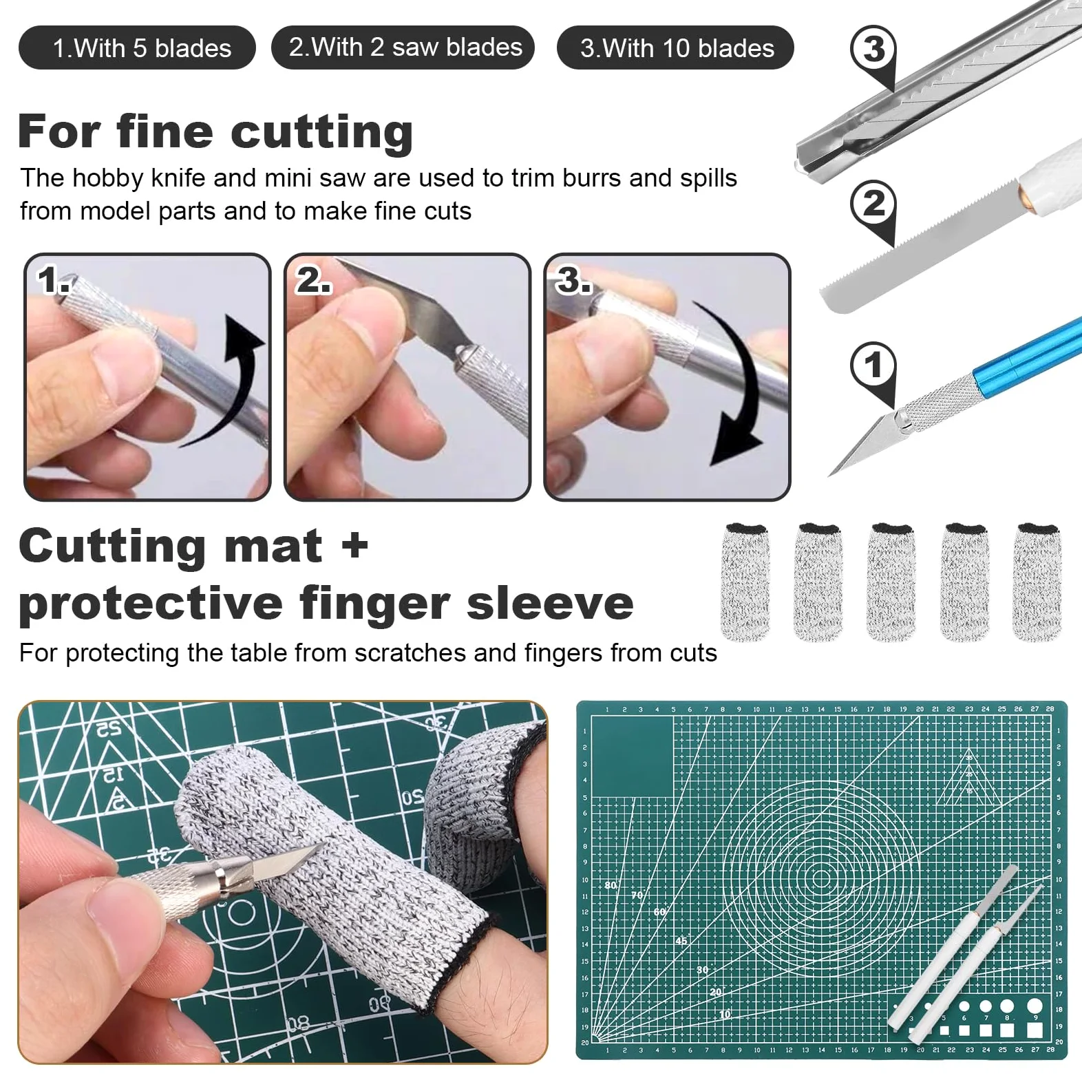 Fippy 101PCS Gundam Model Tools Kit, Hobby Building Tools Kit per Gundam Basic Model Assembling, Costruzione e Riparazione
