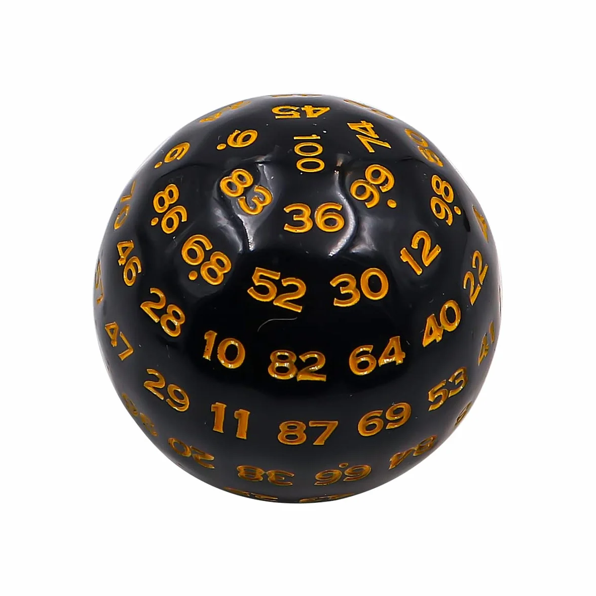 DollaTek Set completo di dadi poliedrici D3-D100, 15 pezzi, per giochi di ruolo, da tavolo, neri e gialli
