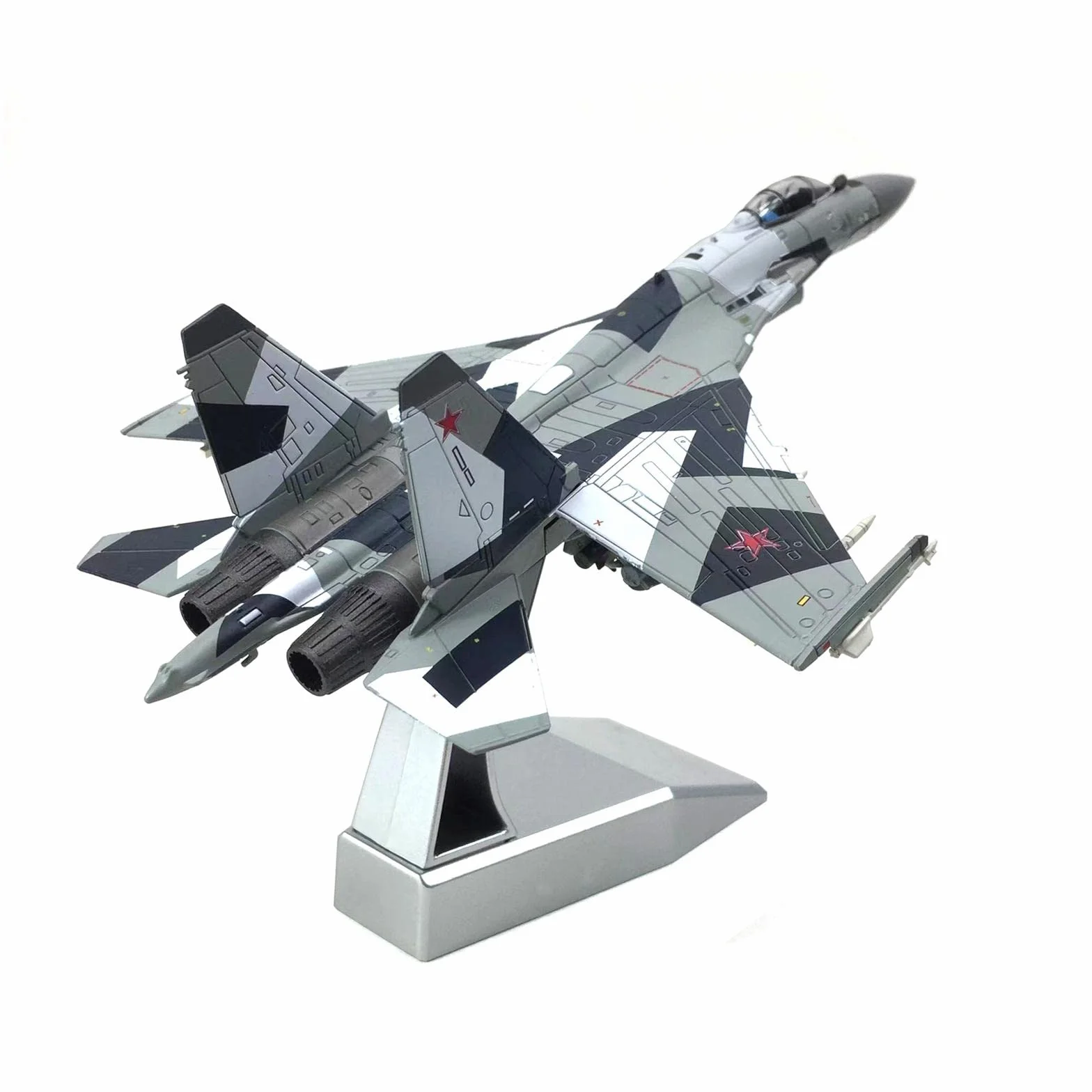F Fityle Sukhoi SU-35 Modello Aereo da Caccia in Metallo 22x14,5 cm