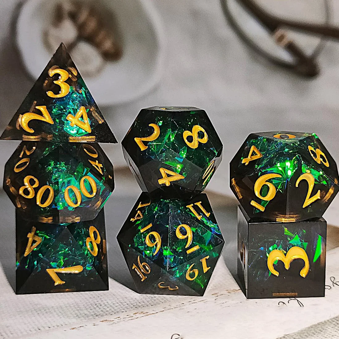 Stampi Silicone Dadi D&D, Stampo Dadi Poliedrici per Giochi di Società, Stampini Resina Epossidica Dadi Poliedrici, Dice Resin Molds per DND RPG MTG Dungeon and Dragons Gioco (Dadi D&D)