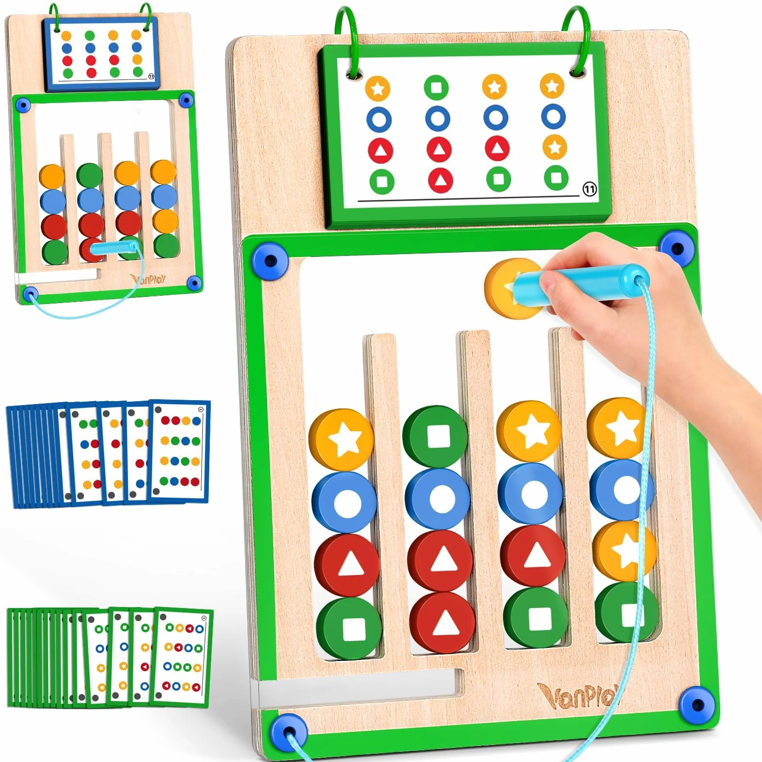 Vanplay Giochi Montessori Magnetici, Labirinto Magnetico Colori Giocattoli Gioco di Smistamento Educativi Giocattoli Regalo per 3 4 5 6 Anni