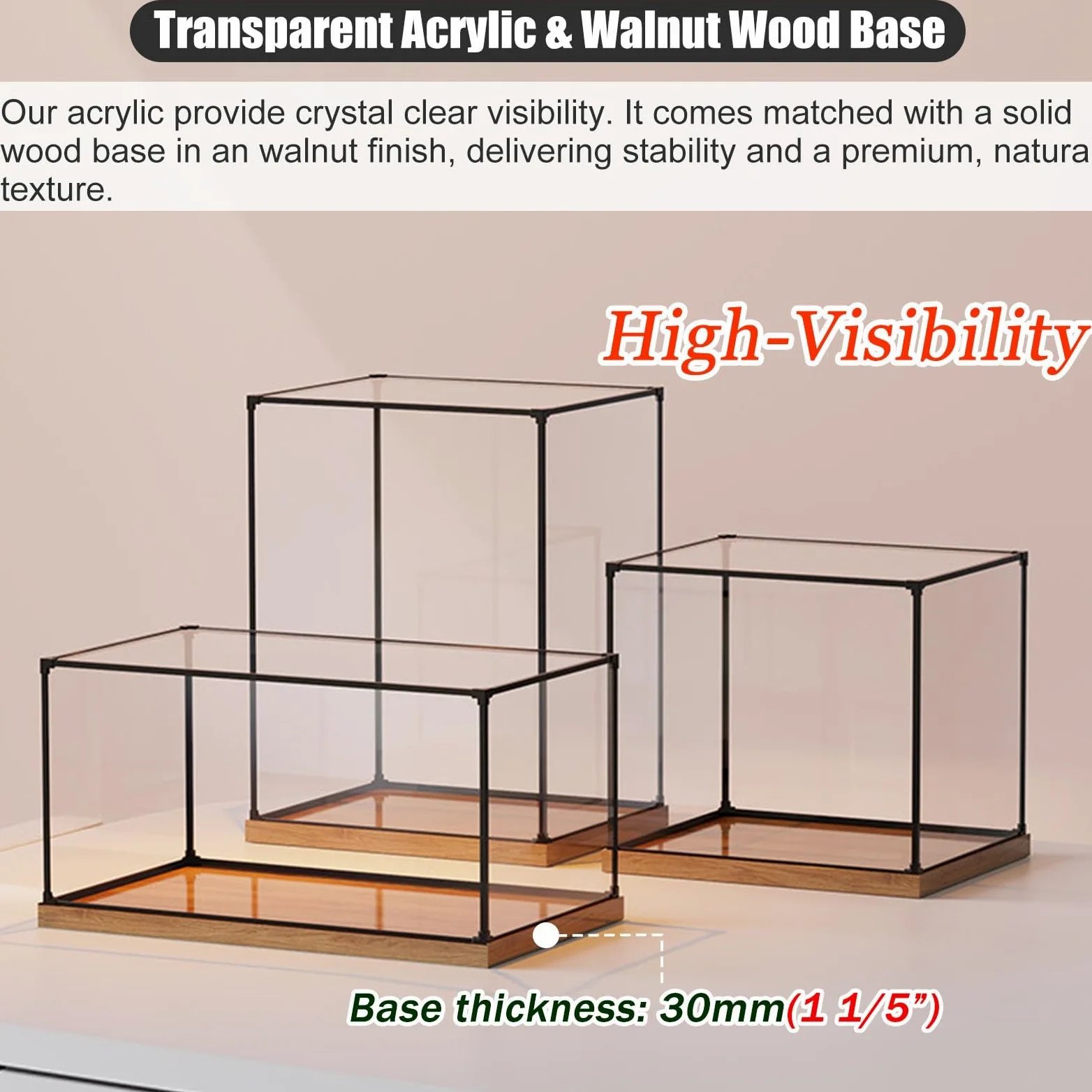 scatola teca trasparente Vetrina Espositiva In Acrilico Antipolvere, Da Assemblare, Vetrina Extra-large Per Action Figure, Scatole Per Conservazione E Organizzazione(85x45x45cm/33x18x18in)