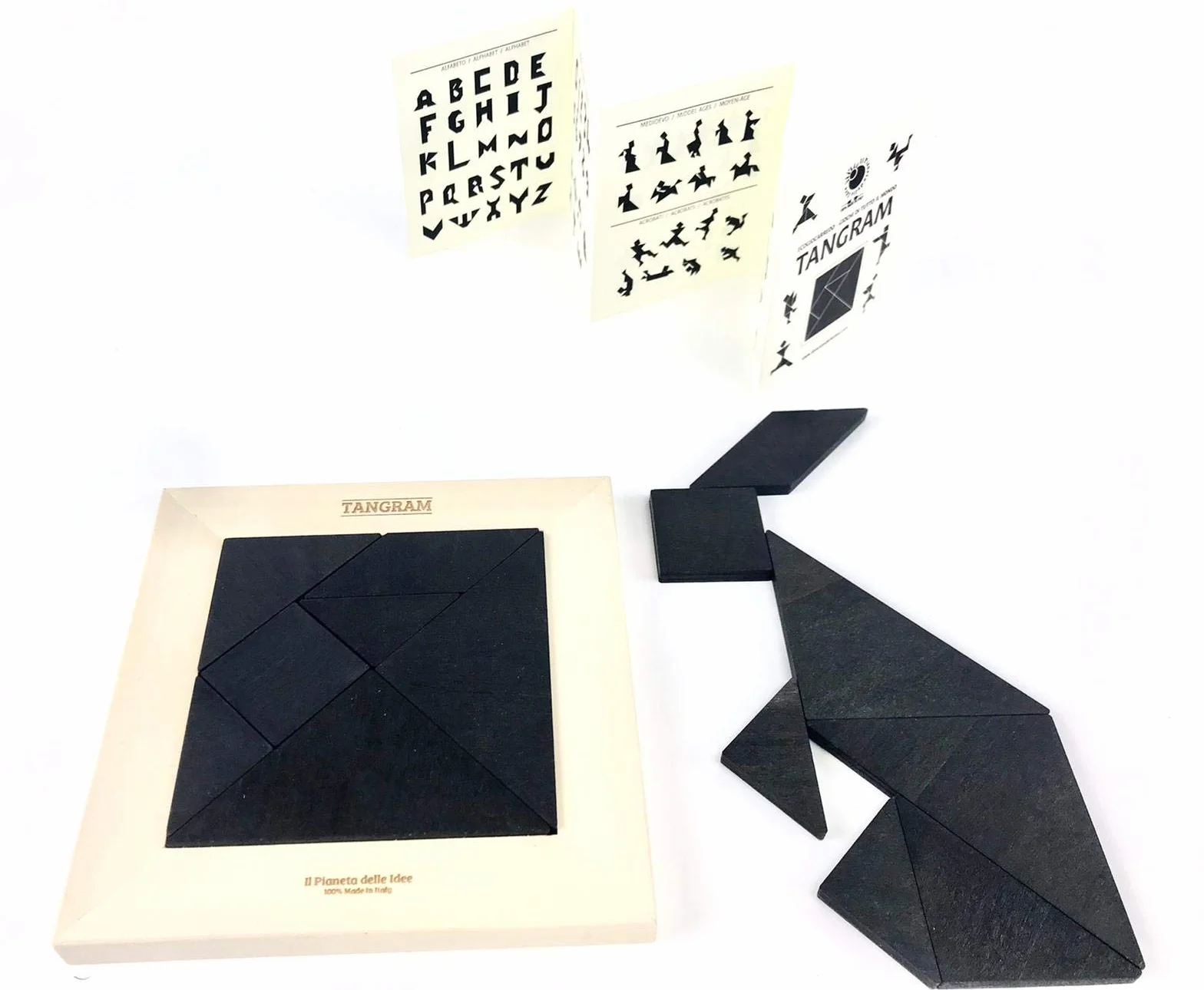 Il Pianeta delle Idee - Tangram classico in legno – Made in Italy – Creato con energia solare – 100% Ecologico
