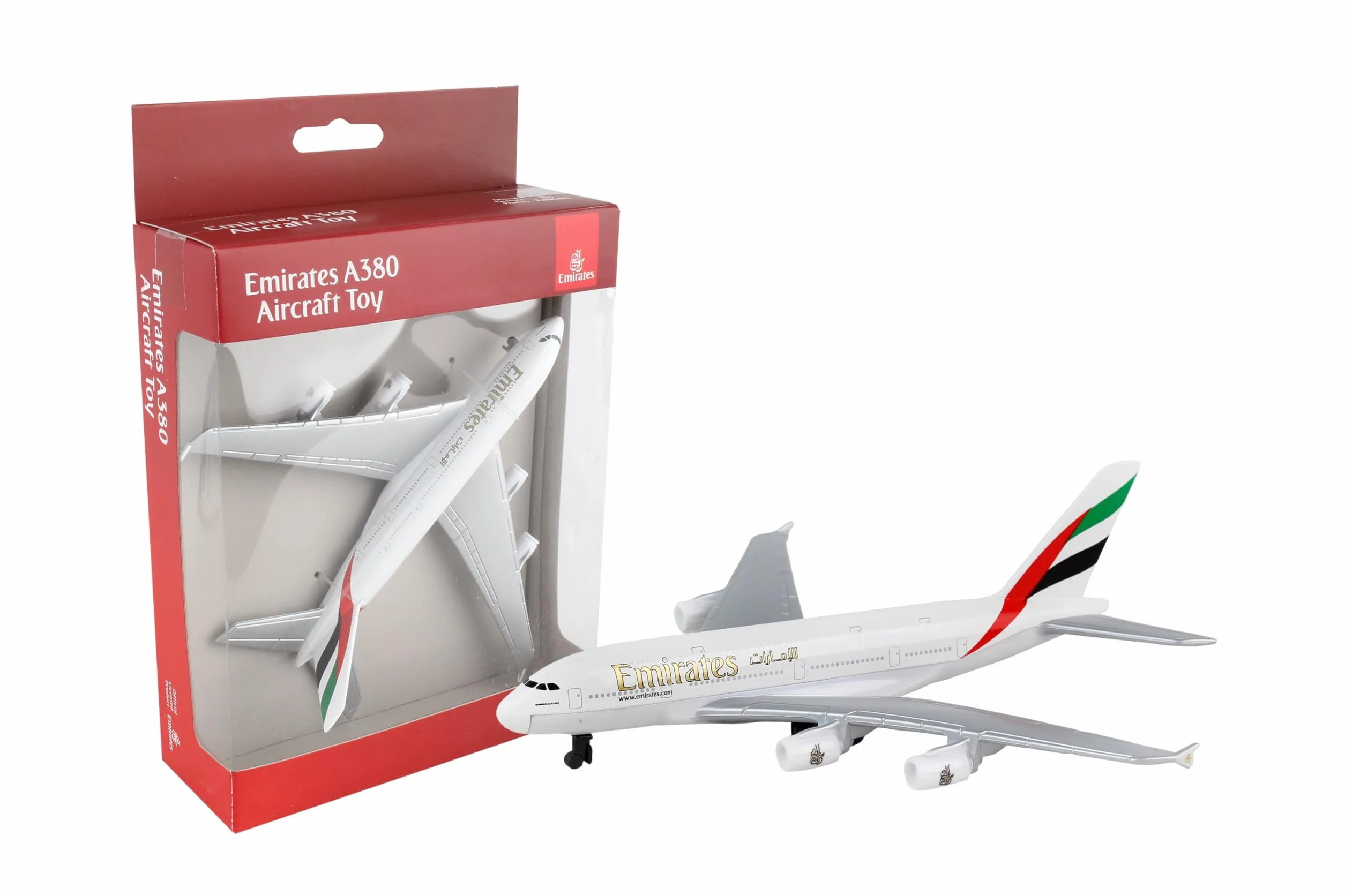 Herpa Toys A380 Emirates Airplane - Miniatura in Plastica Scala Ridotta Collezione
