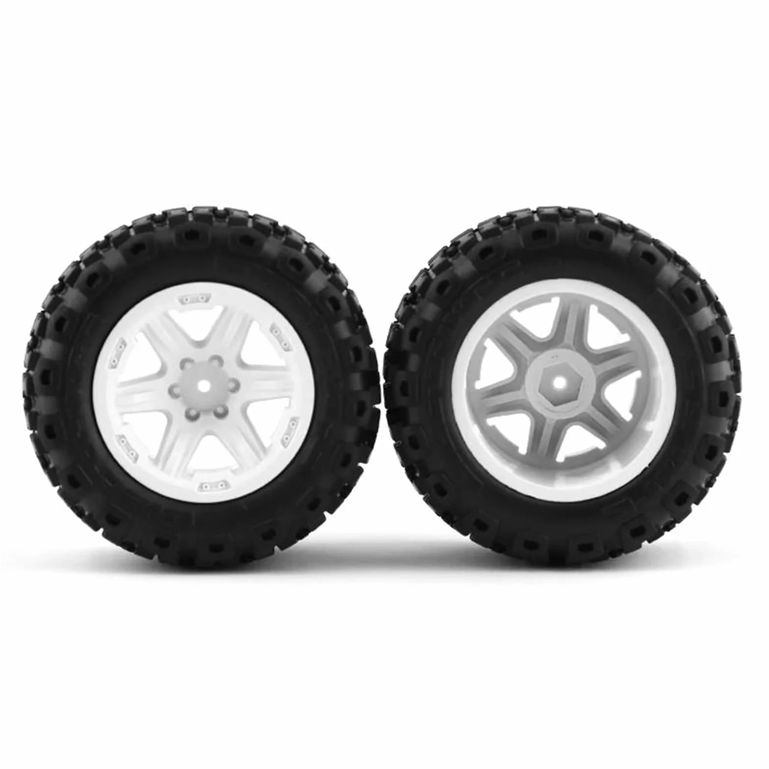 RC Car Pneumatico Ruota Compatibile con MJX per Hyper Go H16 16207 16208 16209 16210 4 Pezzi 104mm Diametro Ruota in Gomma Pneumatico con 12mm Esagonale per 1/16(Color1)
