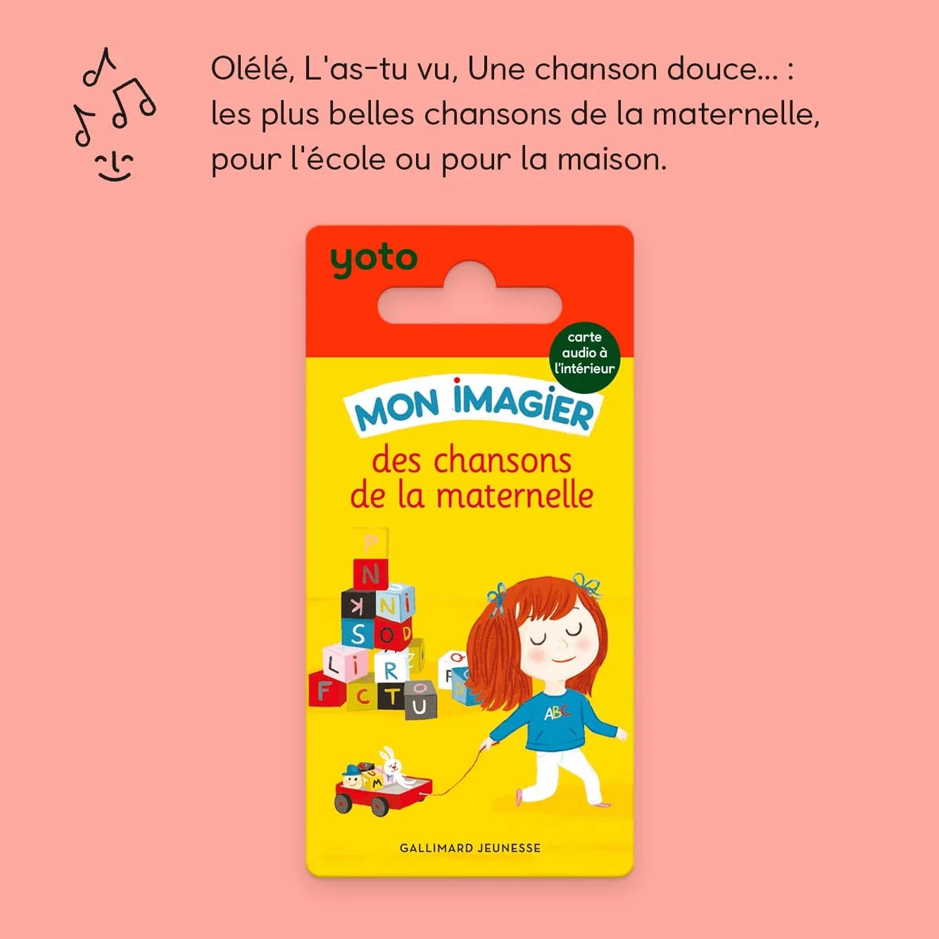 Yoto La mia immagine delle canzoni della scuola materna – Kids French Audio Card for Use with Player & Mini All-in-1 Audio Player, Screen-Free with Fun Music for Playtime Bedtime & Travel, Età 1+