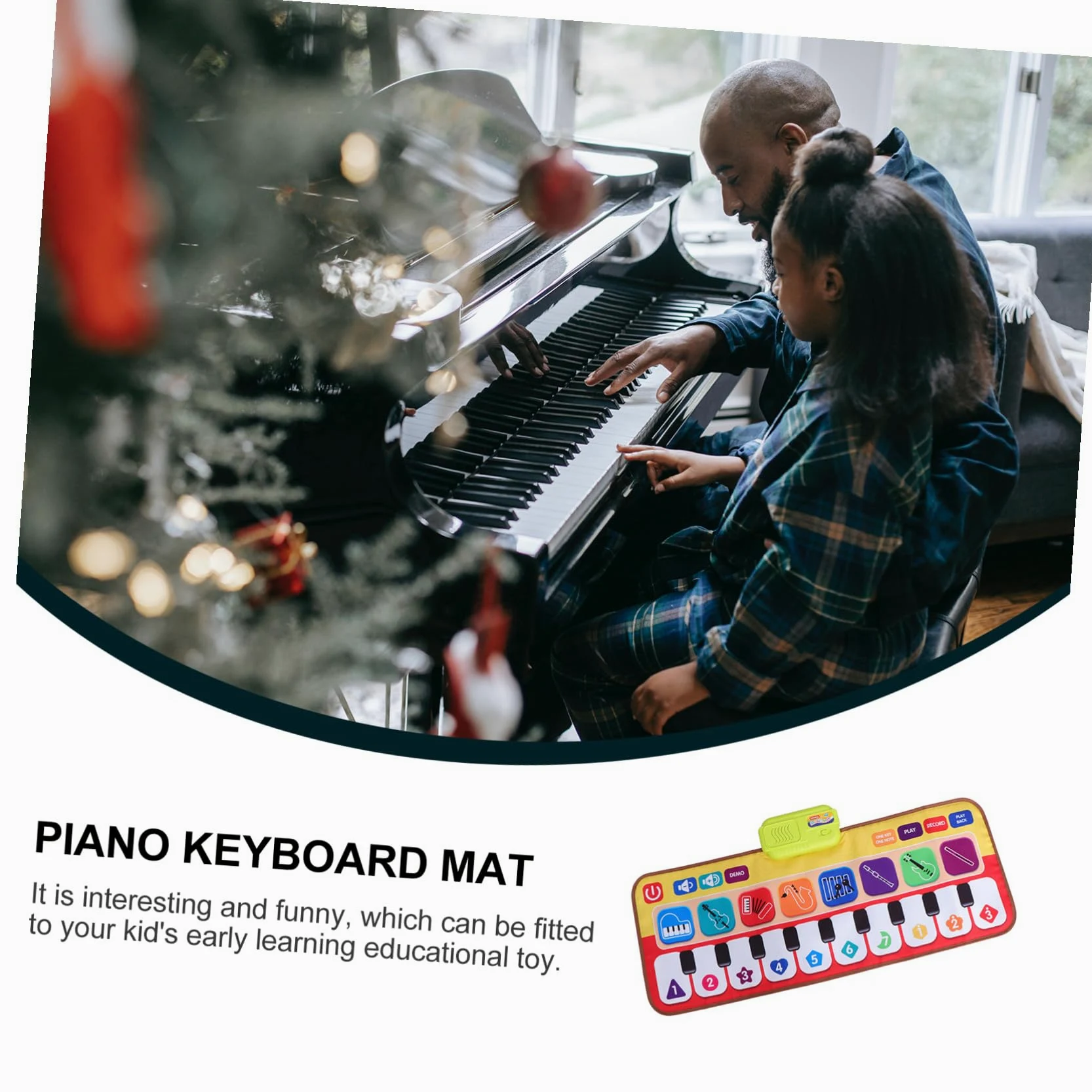 Tappeto Musicale Piano Danza 1 Pezzo in Plastica e Stoffa per Bambini | Tastiera Bimbi, Gioco Didattico Modalità Multiple, Regalo Educativo per Ragazzo e Ragazza