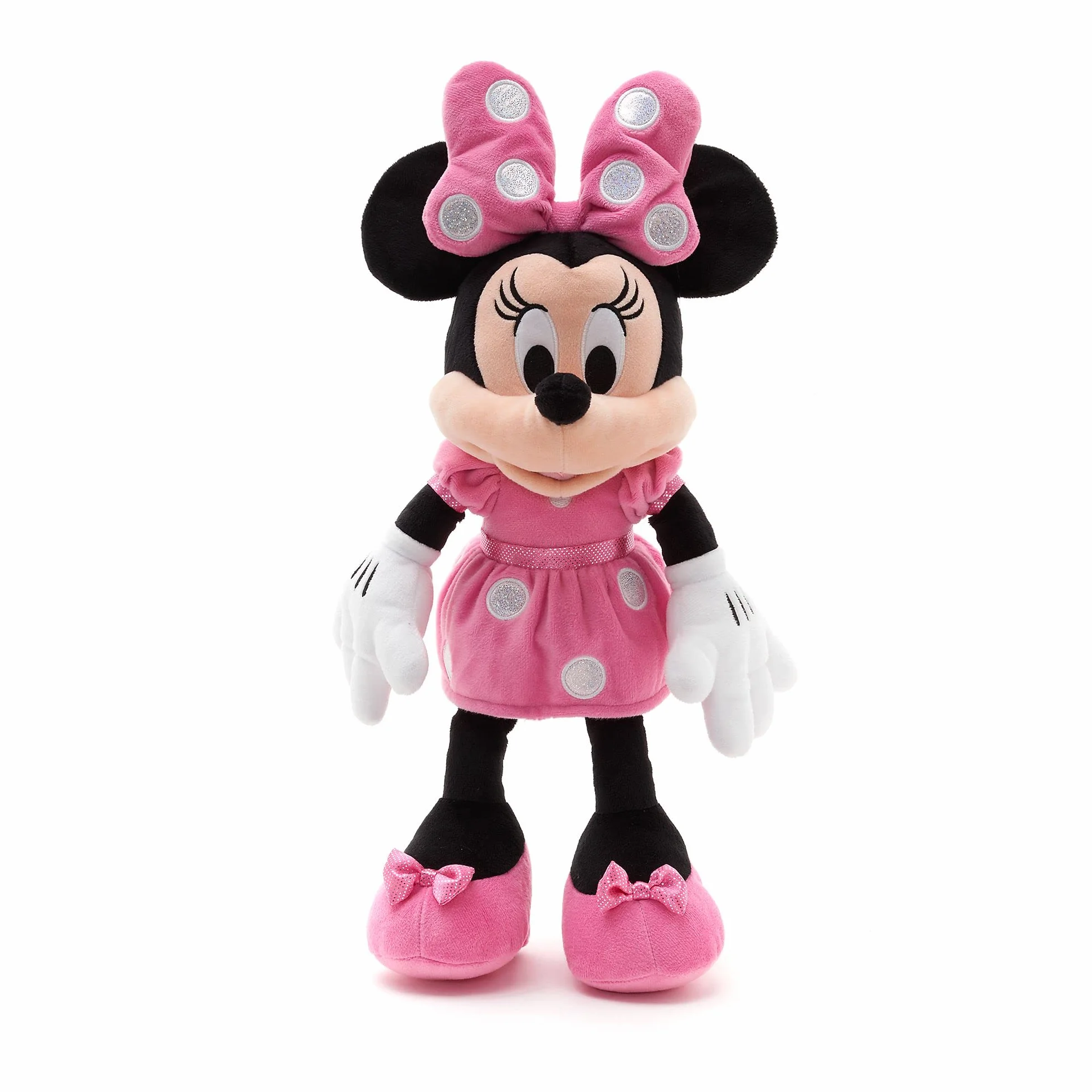 Disney Store Peluche Ufficiale Medio per Bambini Minnie, 45 cm, Personaggio coccoloso con Finitura Morbida e Dettagli Ricamati, Vestito e Fiocco a Pois - per Bimbi dai 0 Anni in su