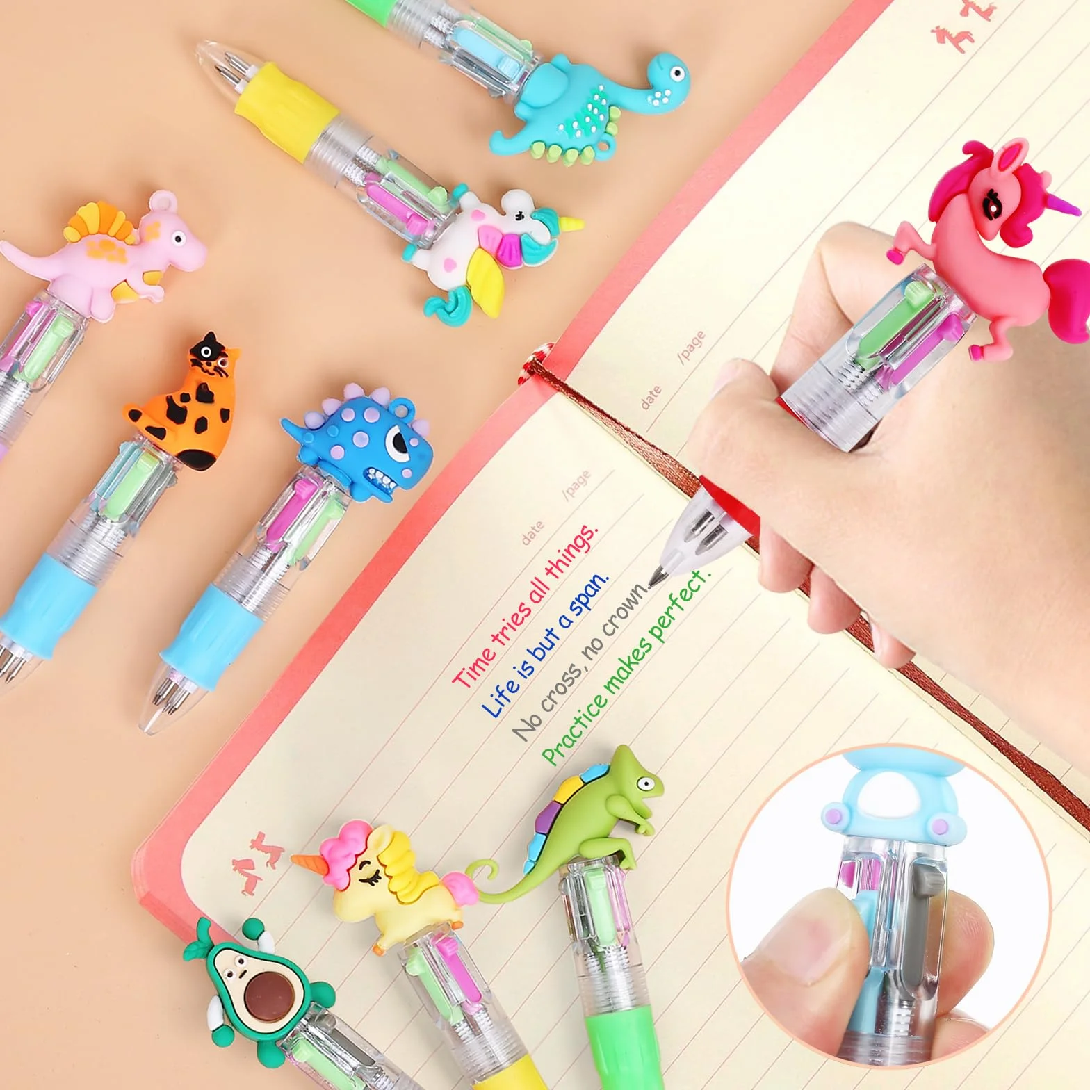 Penne Regalini Fine Festa Compleanno Multicolore Bambini Gadget Penne Gel Colorate (30)