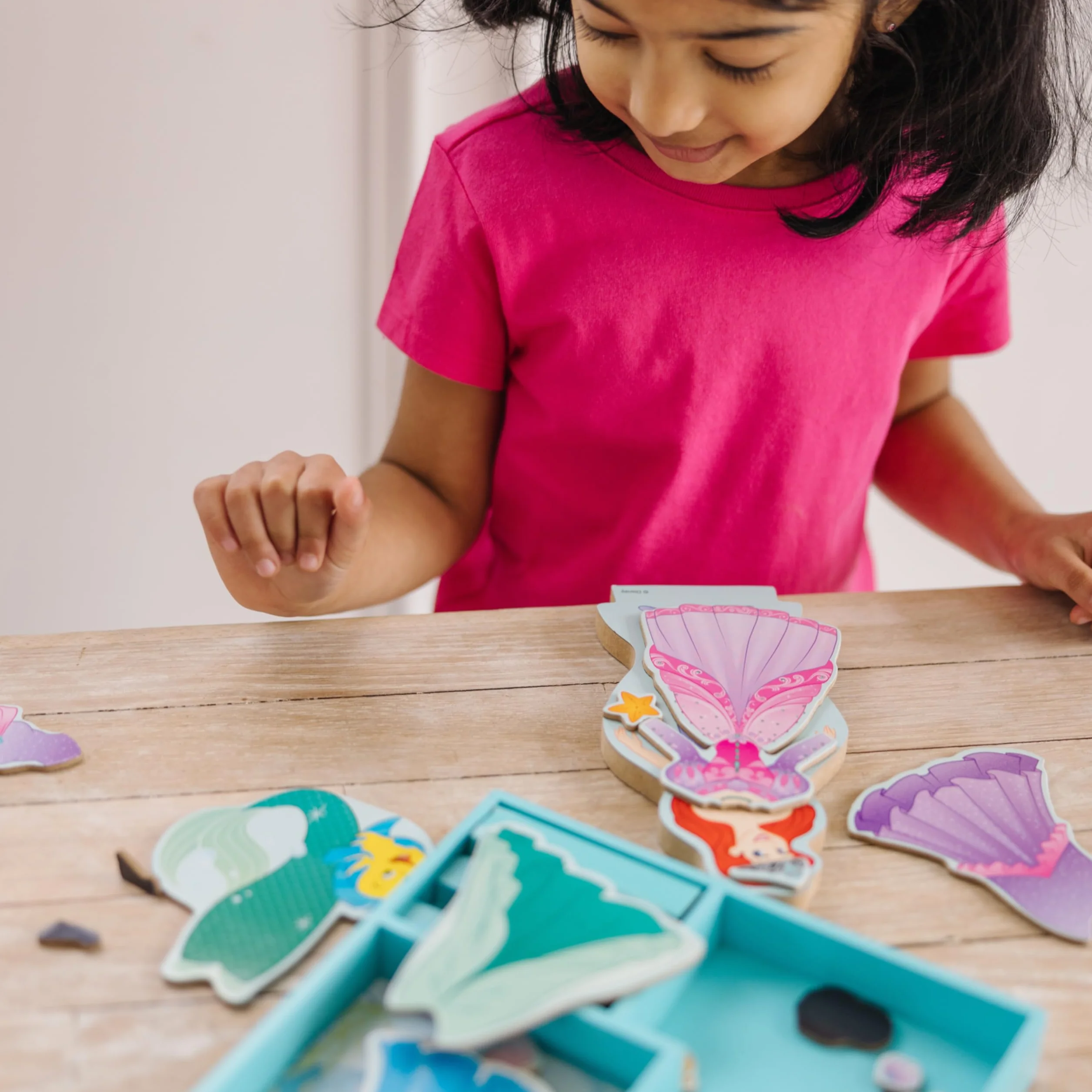 Ariel Wooden Magnetic Dress-Up Play Set