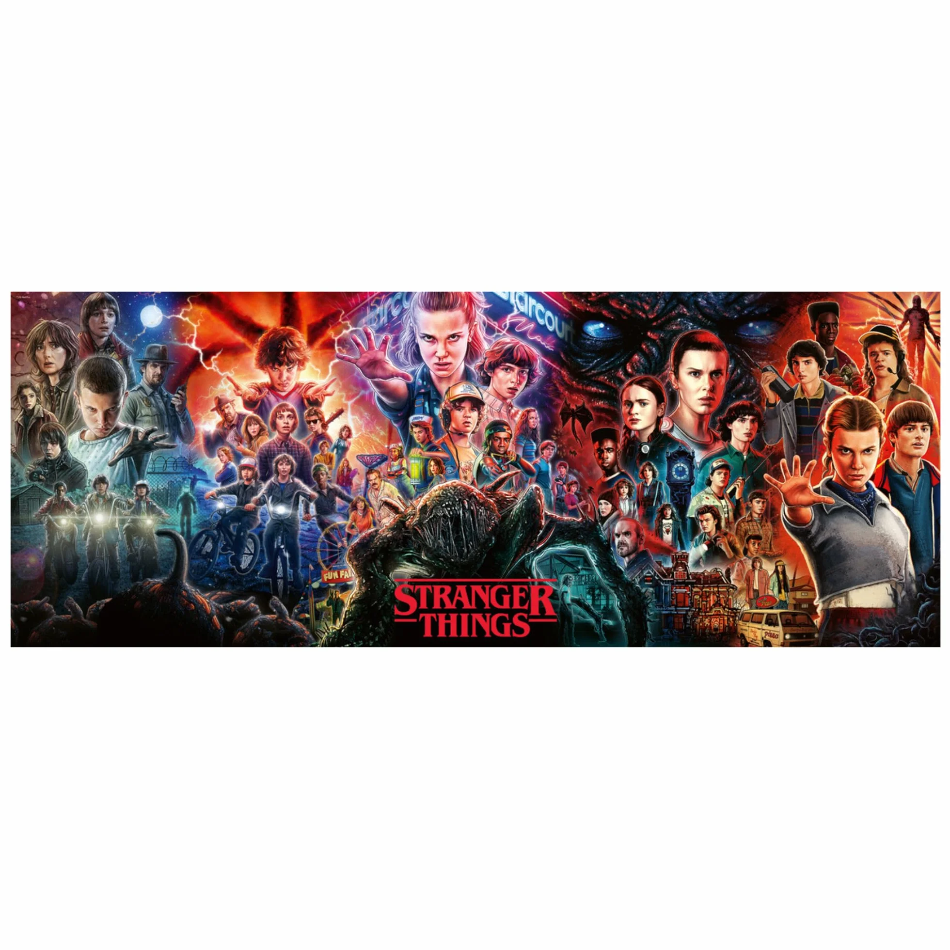 Ravensburger Puzzle Stranger Things 1000 Pezzi – Puzzle Adulti +14 anni, 98 x 37.5 cm, Puzzle per Adulti Panorama, Collezione Stranger Things, Idee Regalo
