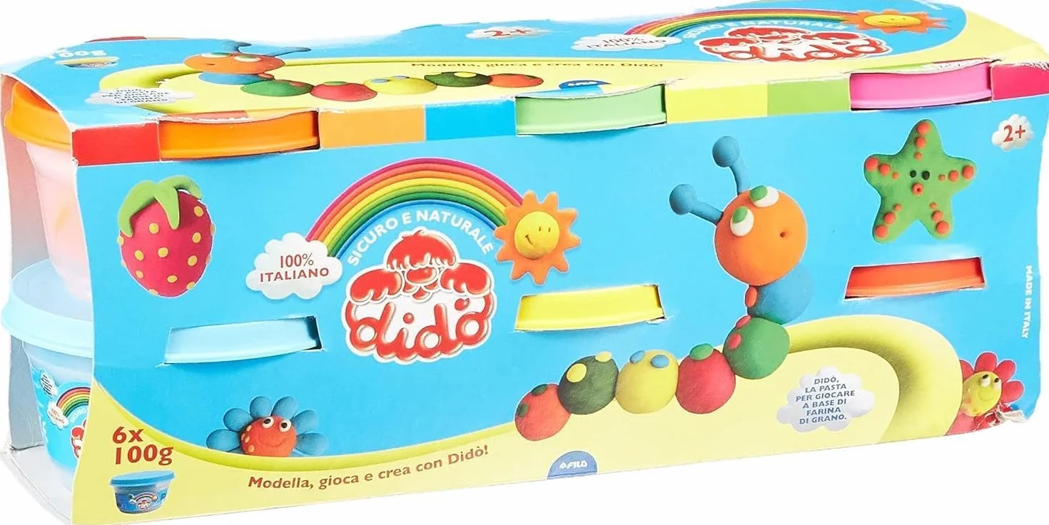 Didò 344800 6x100g barattoli Multicolore Plastilina 2-99 anni