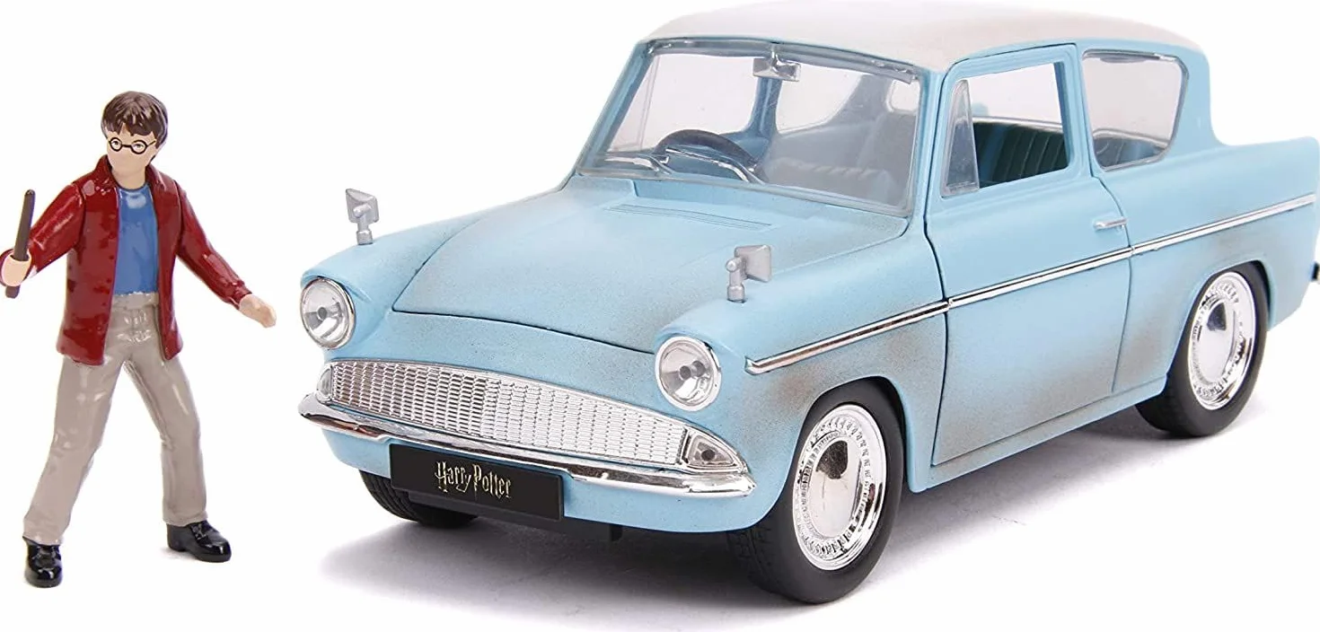 Simba Jada Toys - Harry Potter 1959 Ford Anglia Die Cast 1:24 con Personaggio di Harry in Die Cast, + 8 Anni, 253185002, Multicolore