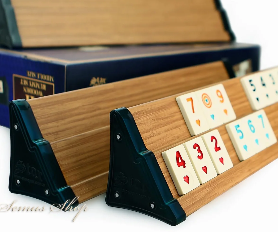 Set compatto Rummy / VIP Ahsap Okey SETI con pietre in melamina Orta Boy
