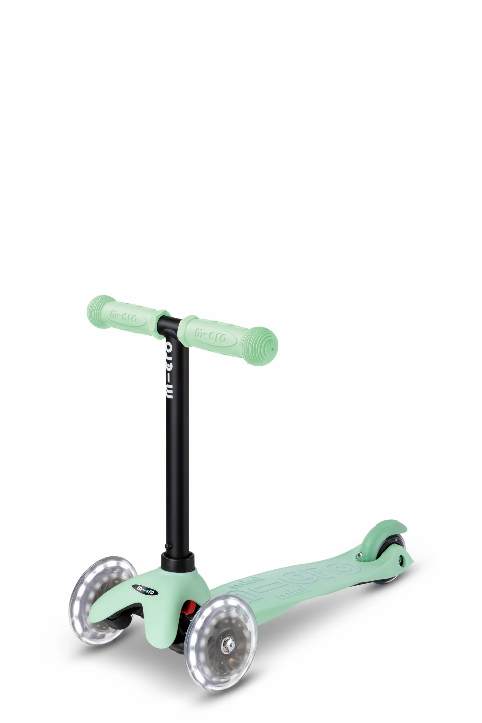 Micro Mini2Grow - Monopattino deluxe a LED per bambini, da 1 a 6 anni, per ragazzi e ragazze, a 3 ruote, sedile regolabile e impugnatura per genitori, ruote LED, limite di peso 50 kg